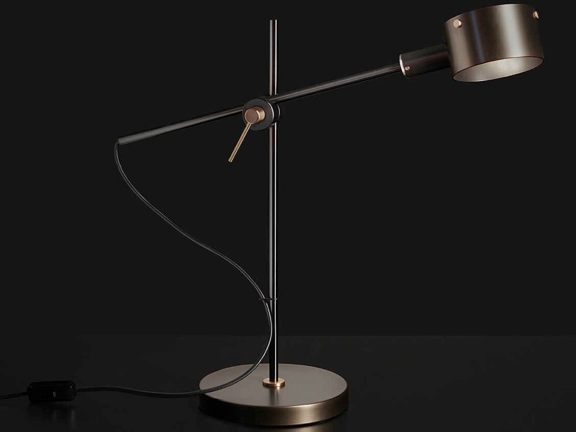 Oluce G.O. Anodic Bronze LED Desk Lamp