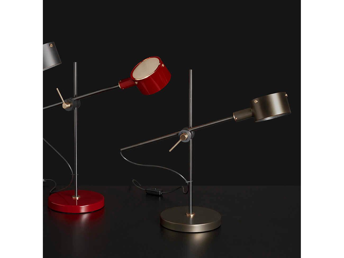 Oluce G.O. Anodic Bronze LED Desk Lamp