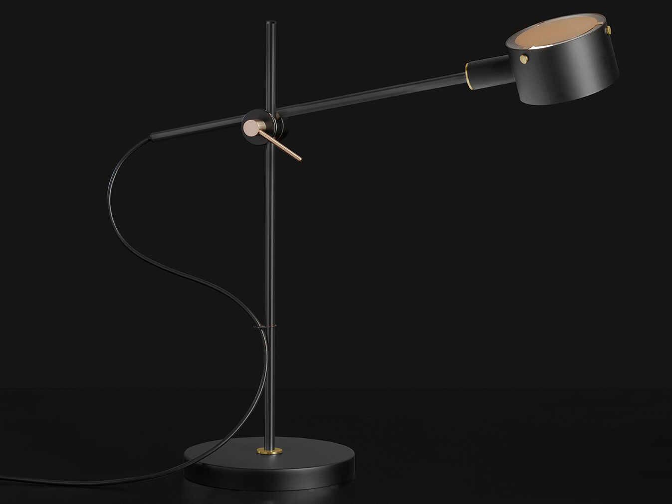 Oluce G.O. Matt Black LED Desk Lamp