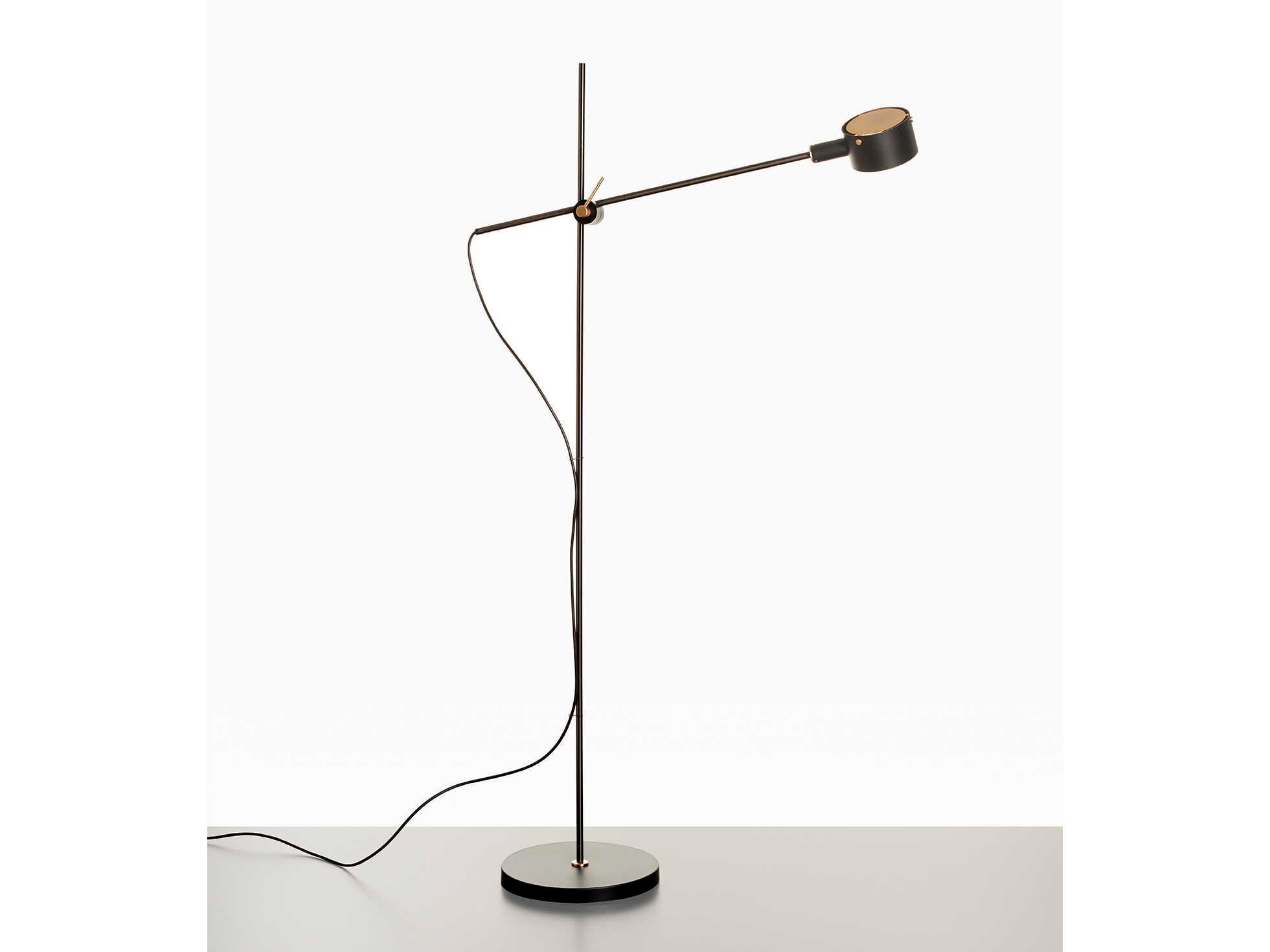Oluce G.O. Matt Black LED Floor Lamp