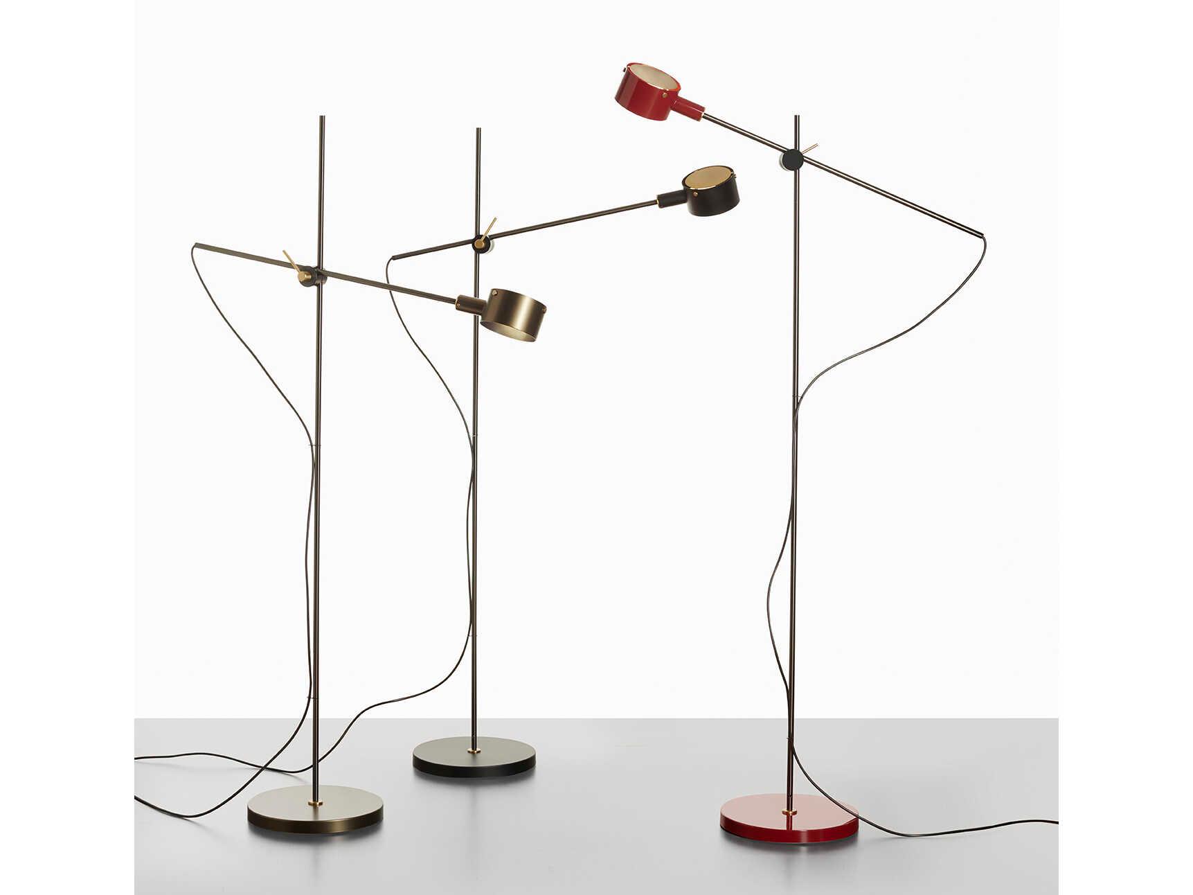 Oluce G.O. Matt Black LED Floor Lamp