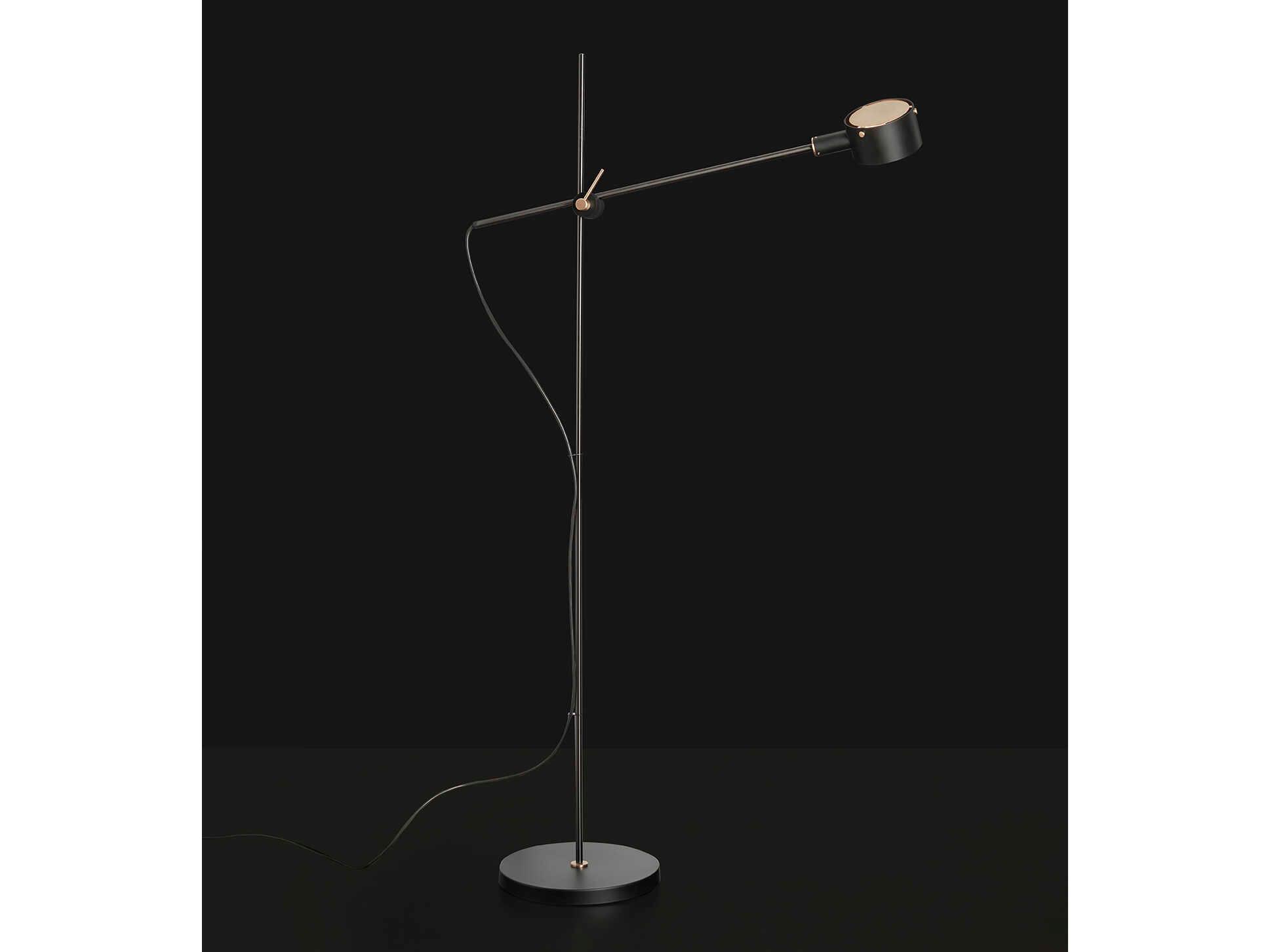 Oluce G.O. Matt Black LED Floor Lamp