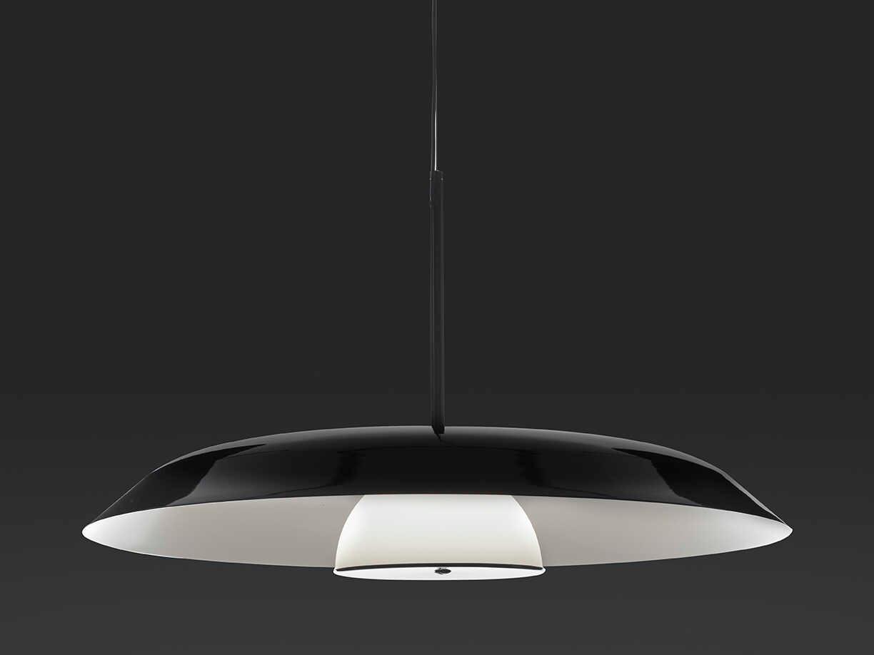 Oluce Iride 1-Light Lacquered Black Pendant