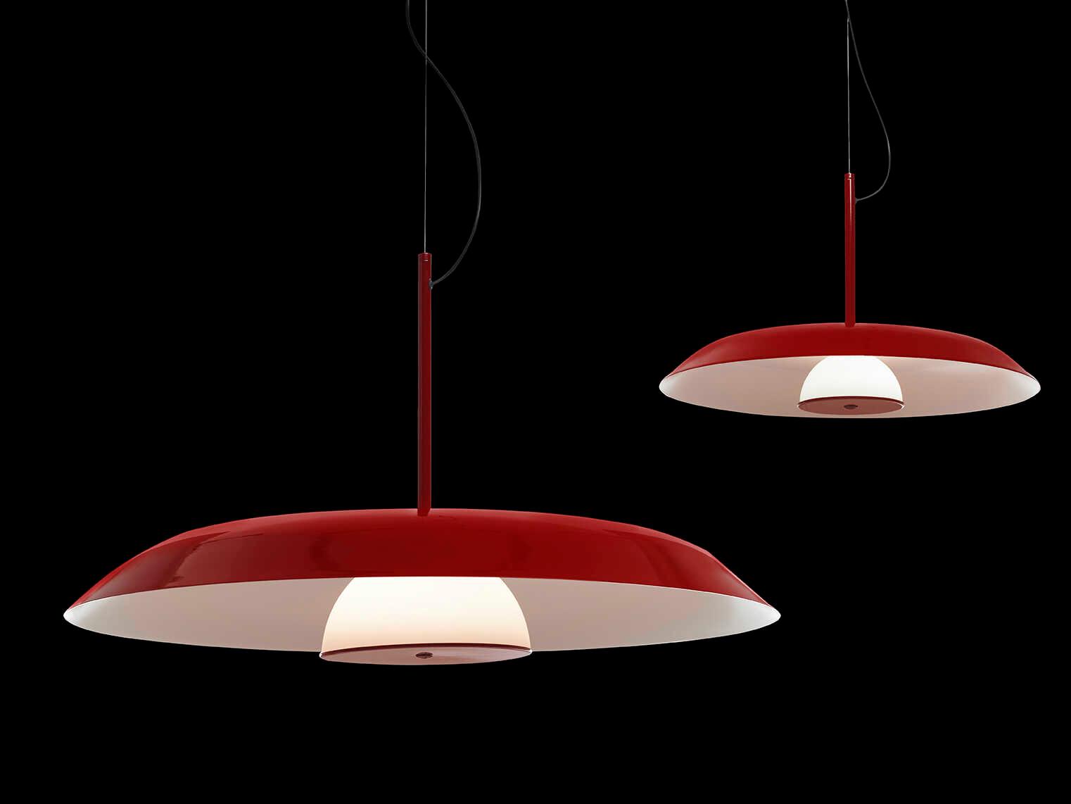 Oluce Iride 1-Light Scarlet Red Pendant