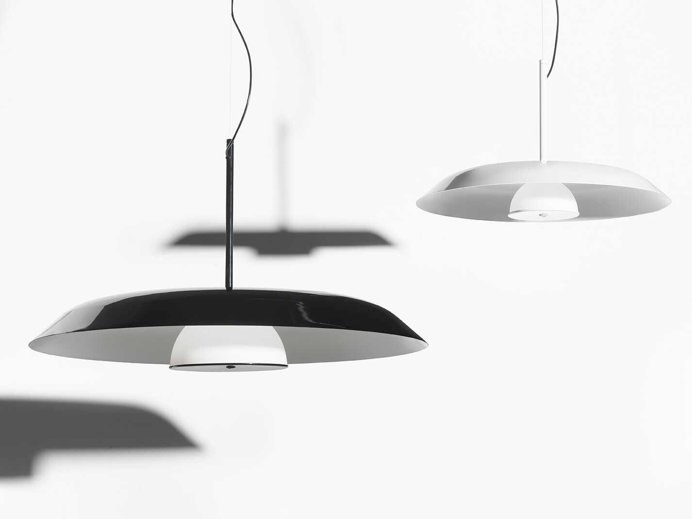 Oluce Iride 1-Light Lacquered White Pendant