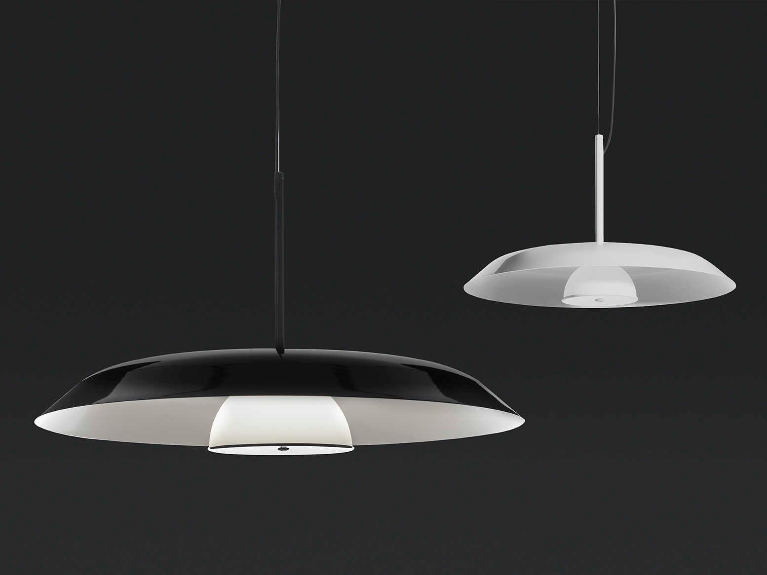 Oluce Iride 1-Light Lacquered White Pendant