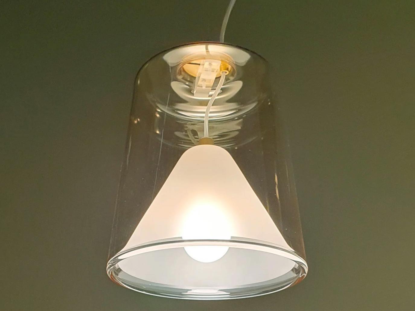Oluce Lanterna 1-Light Amber Gold Mini Pendant