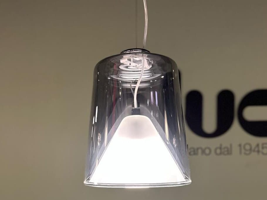 Oluce Lanterna 1-Light Smokey Grey Mini Pendant