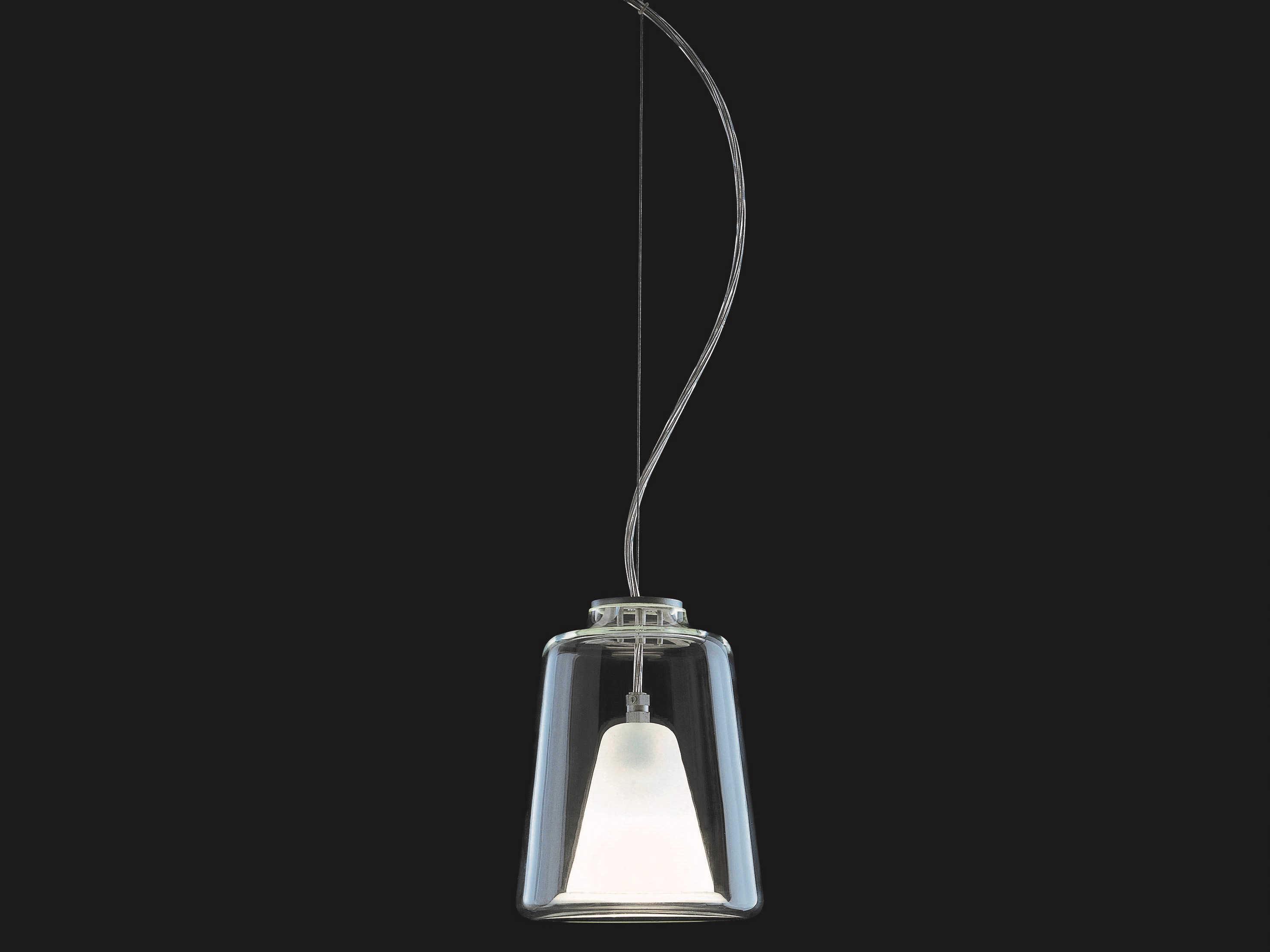Oluce Lanterna 1-Light Clear Glass Mini Pendant
