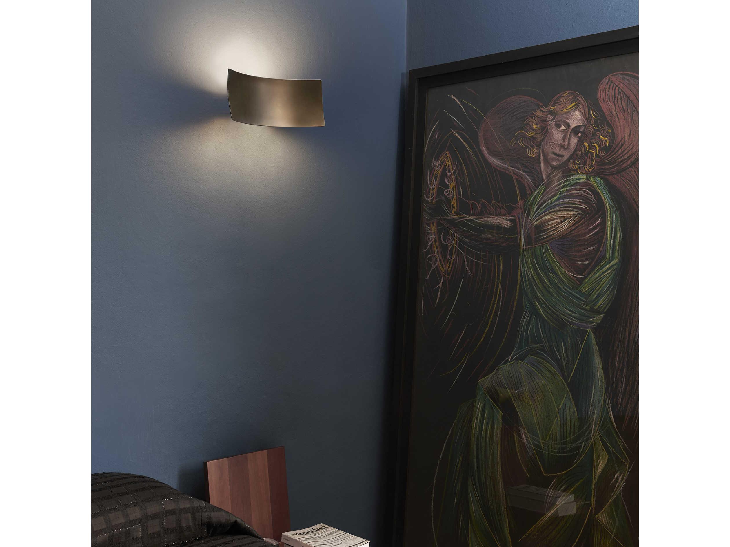 Oluce Lens 1-Light Anodic Bronze Wall Sconce