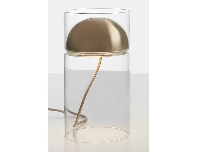 Oluce Medusa Satin Gold Table Lamp
