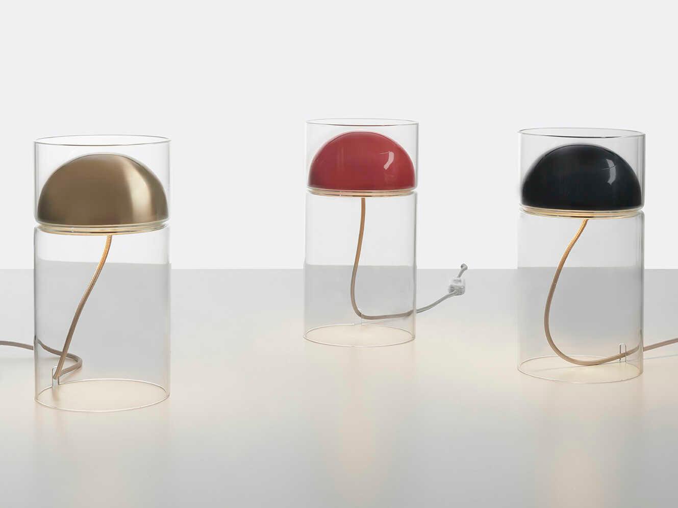 Oluce Medusa Satin Gold Table Lamp