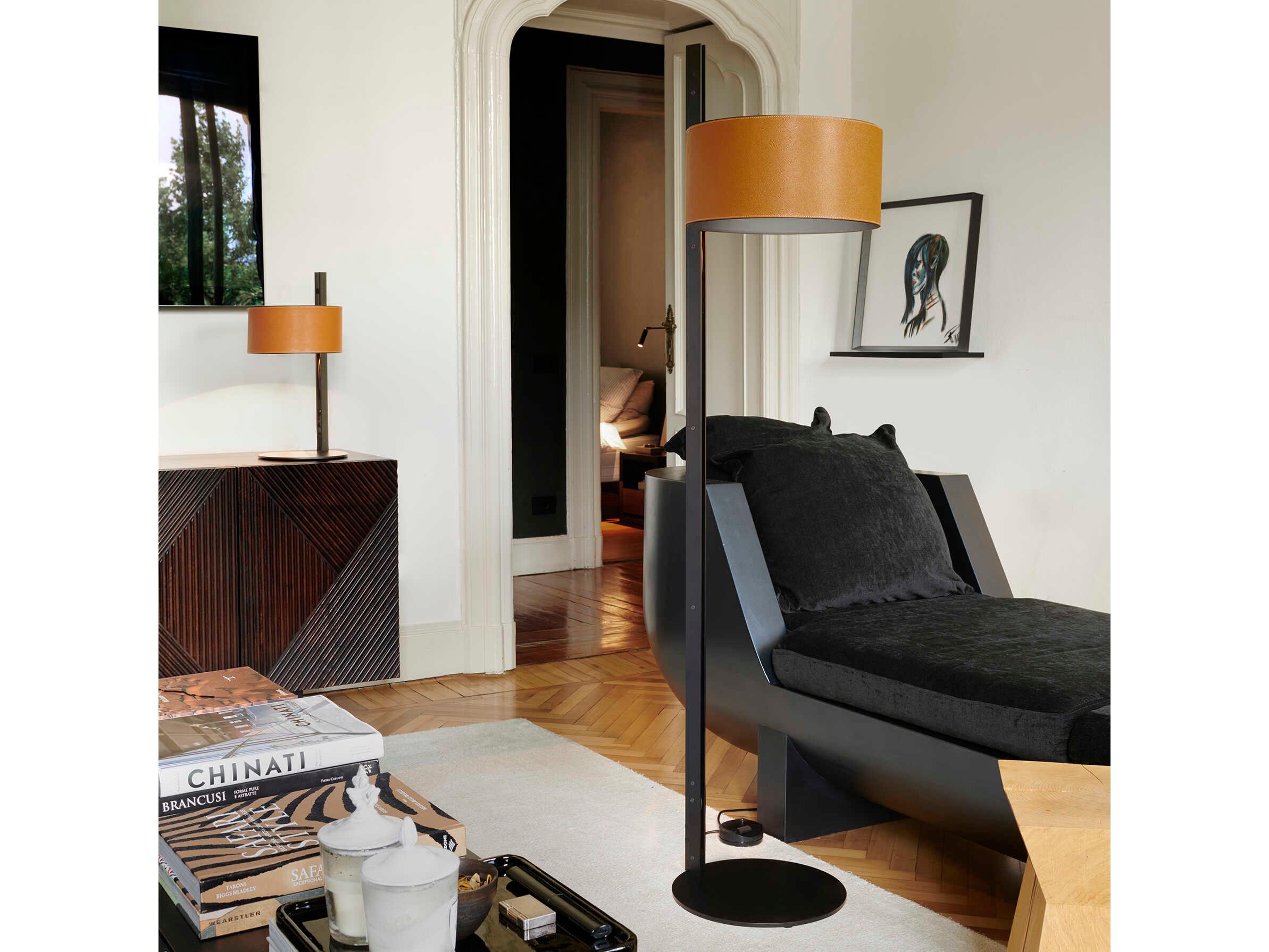 Oluce Parallel Brown Floor Lamp