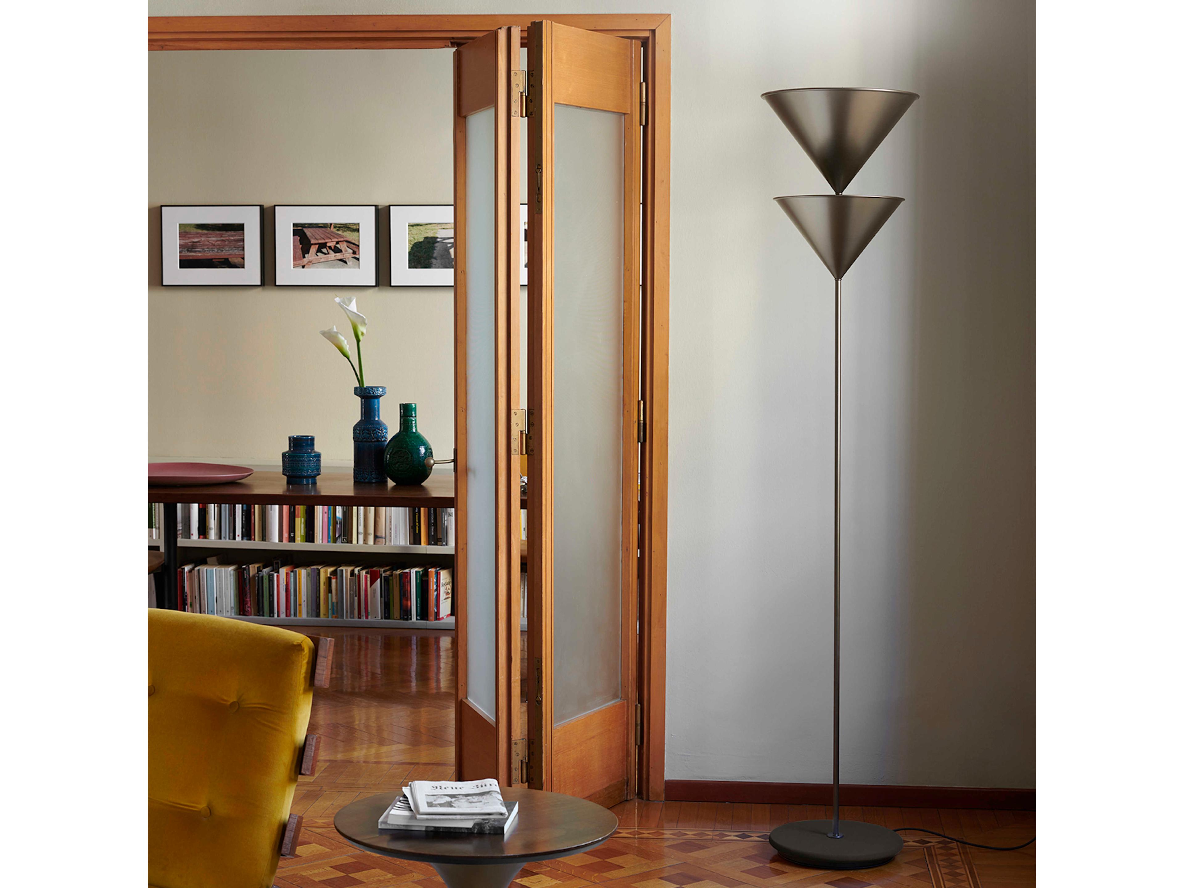 Oluce Pascal Anodic Bronze LED Floor Lamp