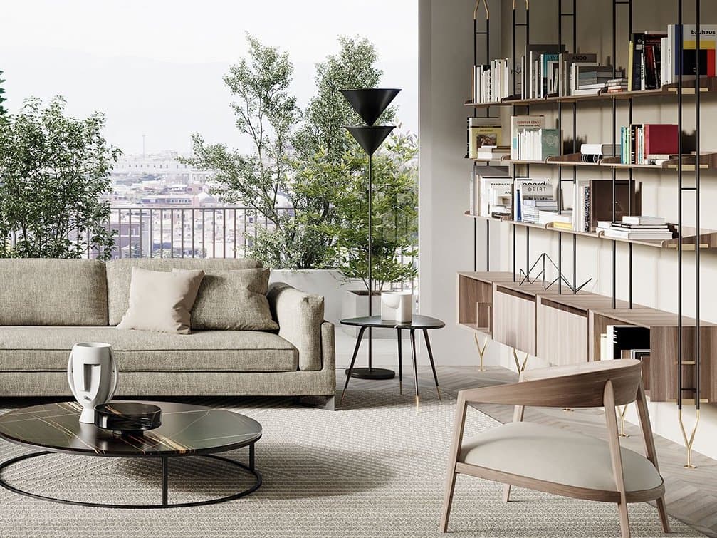 Oluce Pascal Anodic Bronze LED Floor Lamp