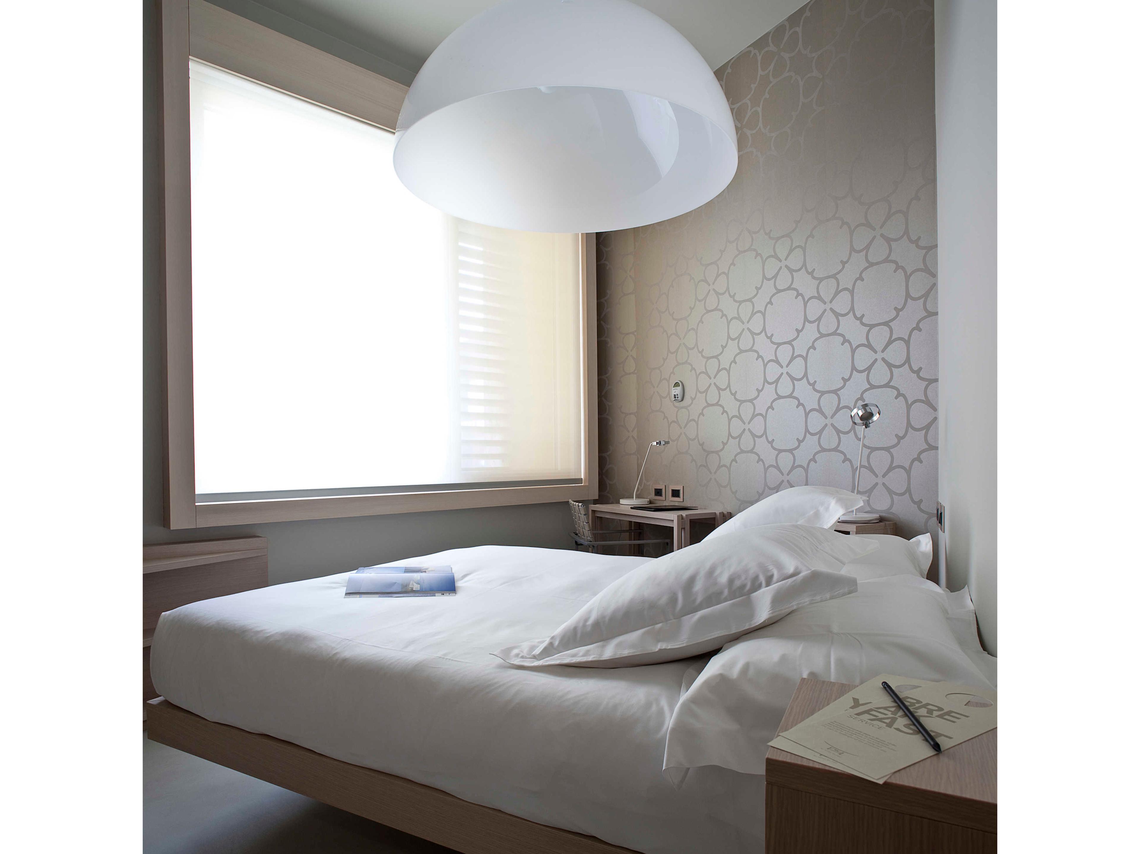 Oluce Sonora 1-Light Opaline White Dome Pendant