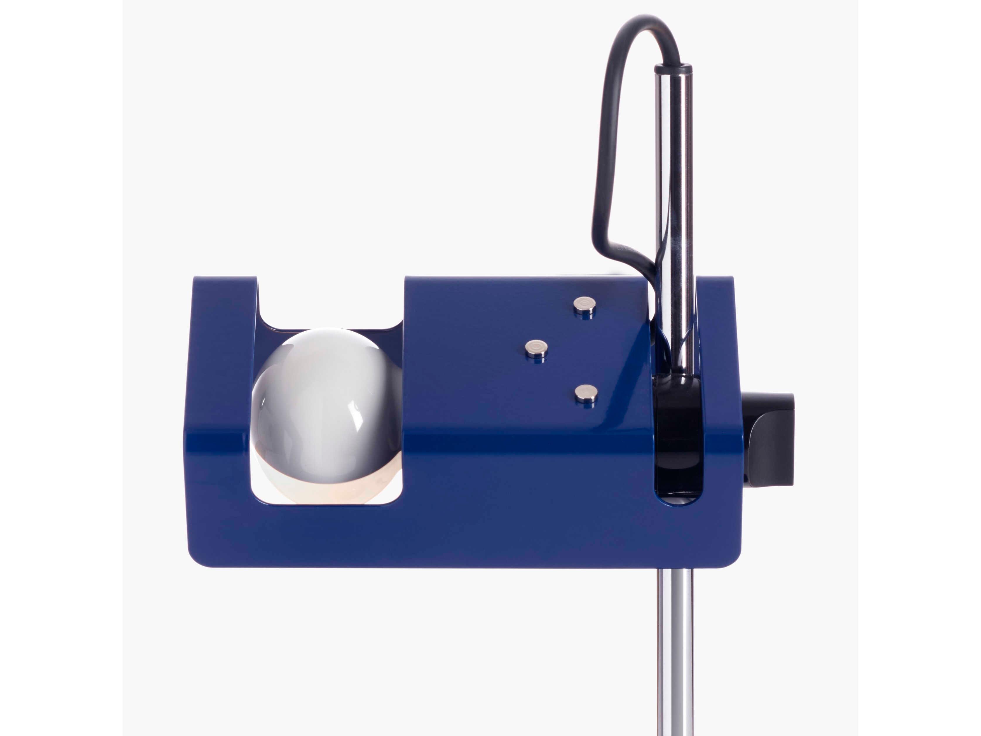 Oluce Spider Lacquered Blue Desk Lamp