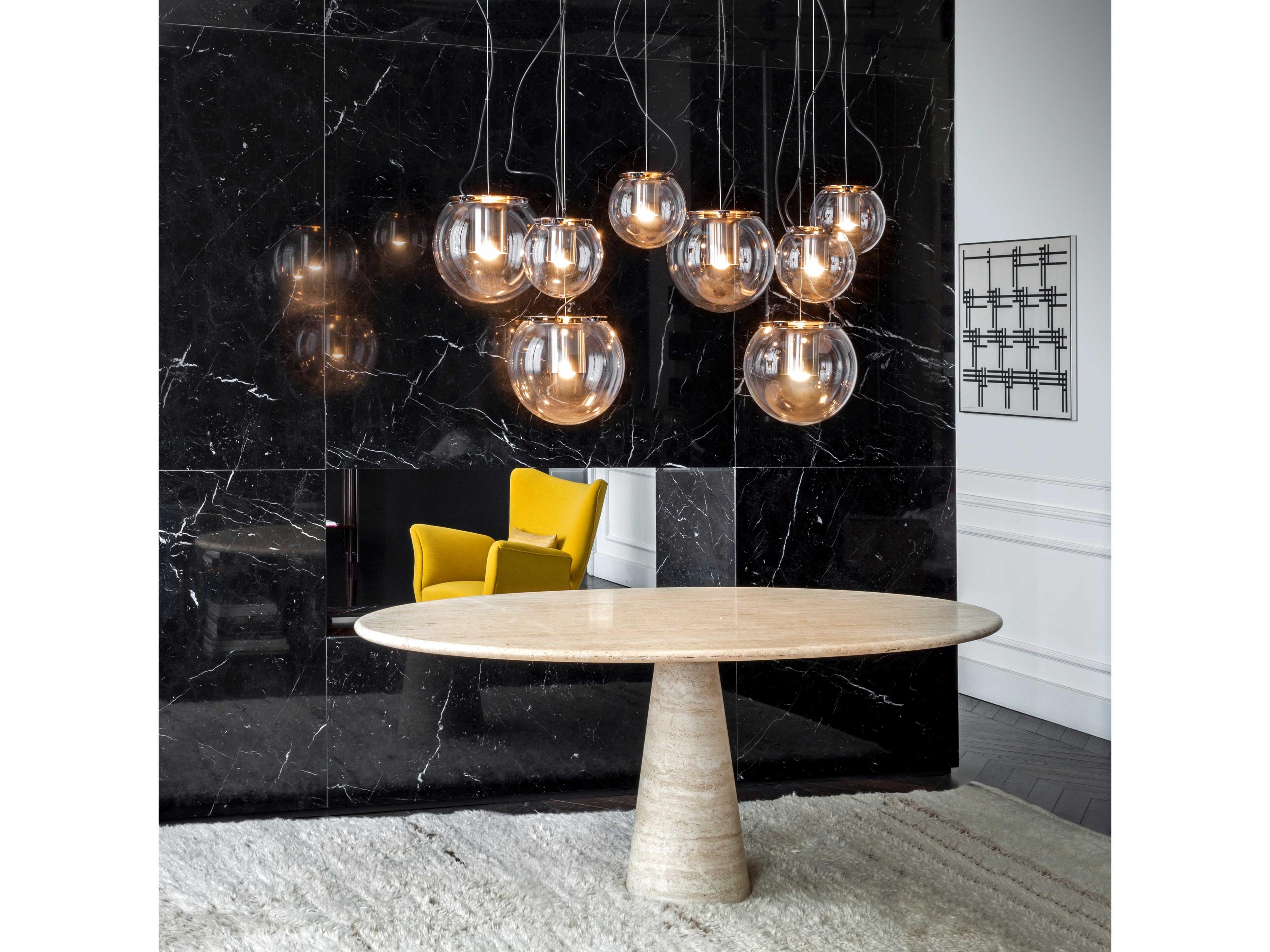 Oluce The Globe 1-Light Anodic Bronze Glass Mini Pendant