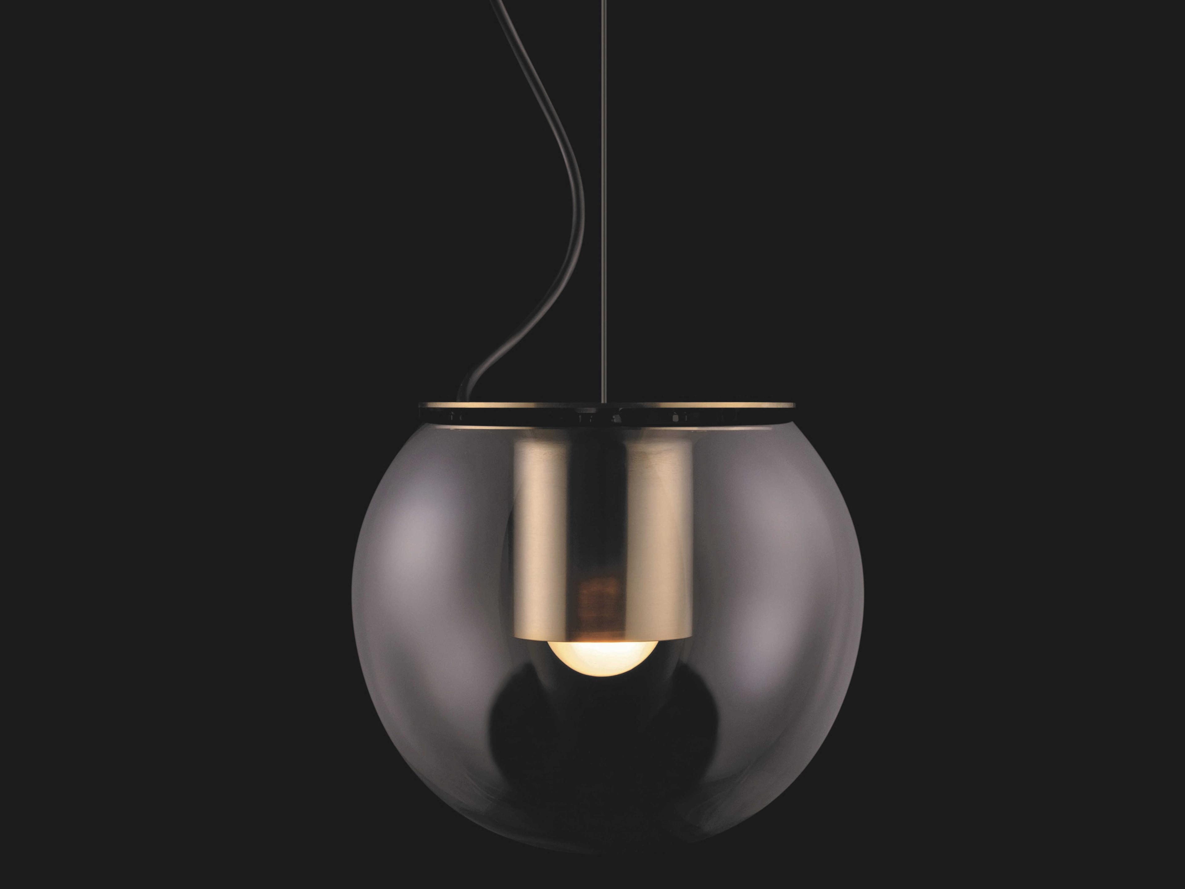 Oluce The Globe 1-Light Anodic Bronze Glass Mini Pendant