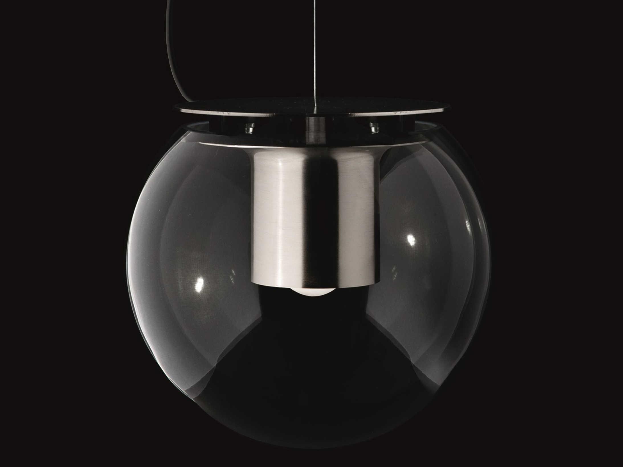 Oluce The Globe 1-Light Satin Nickel Glass Mini Pendant