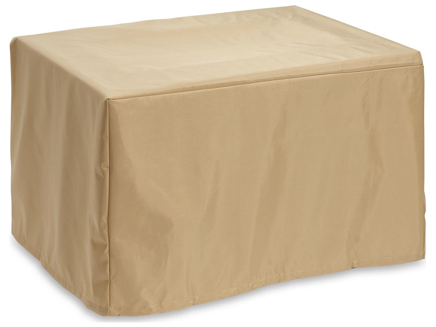 Outdoor Greatroom Rectangular Tan Protective Cover for Caden Darien and Havenwood Fire Pit Tables