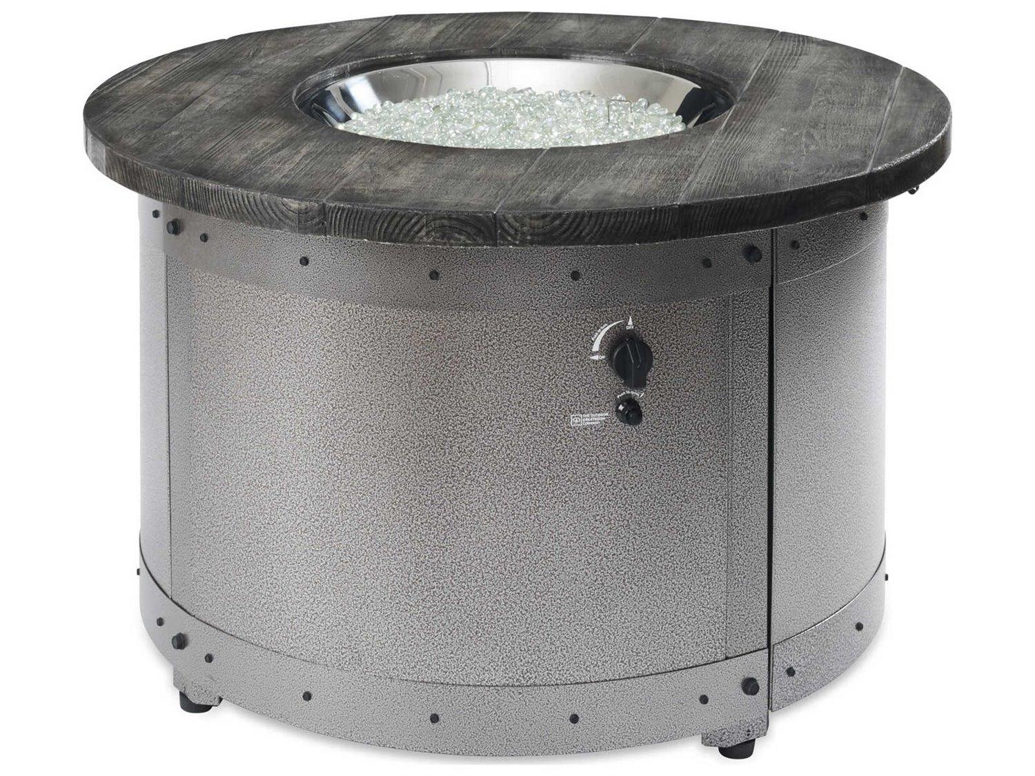 Outdoor Greatroom Edison Aluminum Round Fire Pit Table