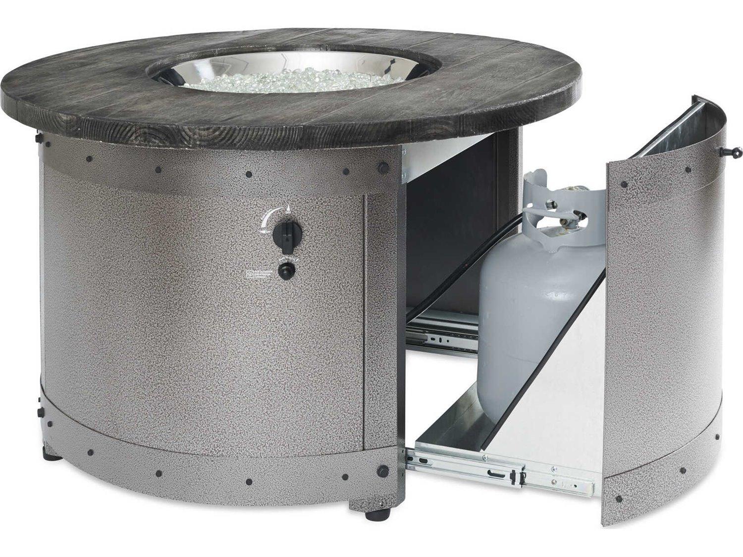 Outdoor Greatroom Edison Aluminum Round Fire Pit Table