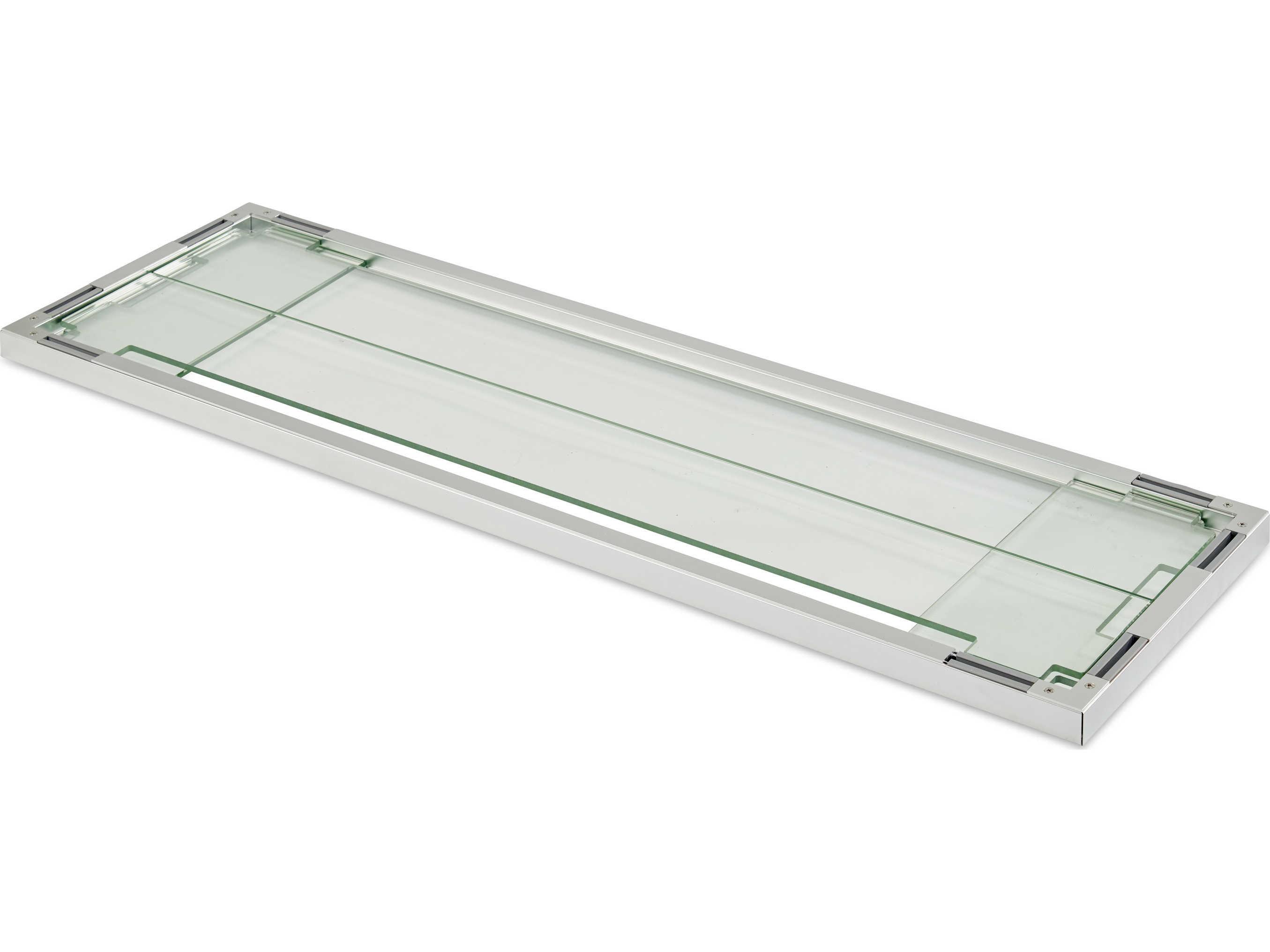 Outdoor Greatroom Tempered Glass 42''W x 12''D Rectangular Folding Wind Guard