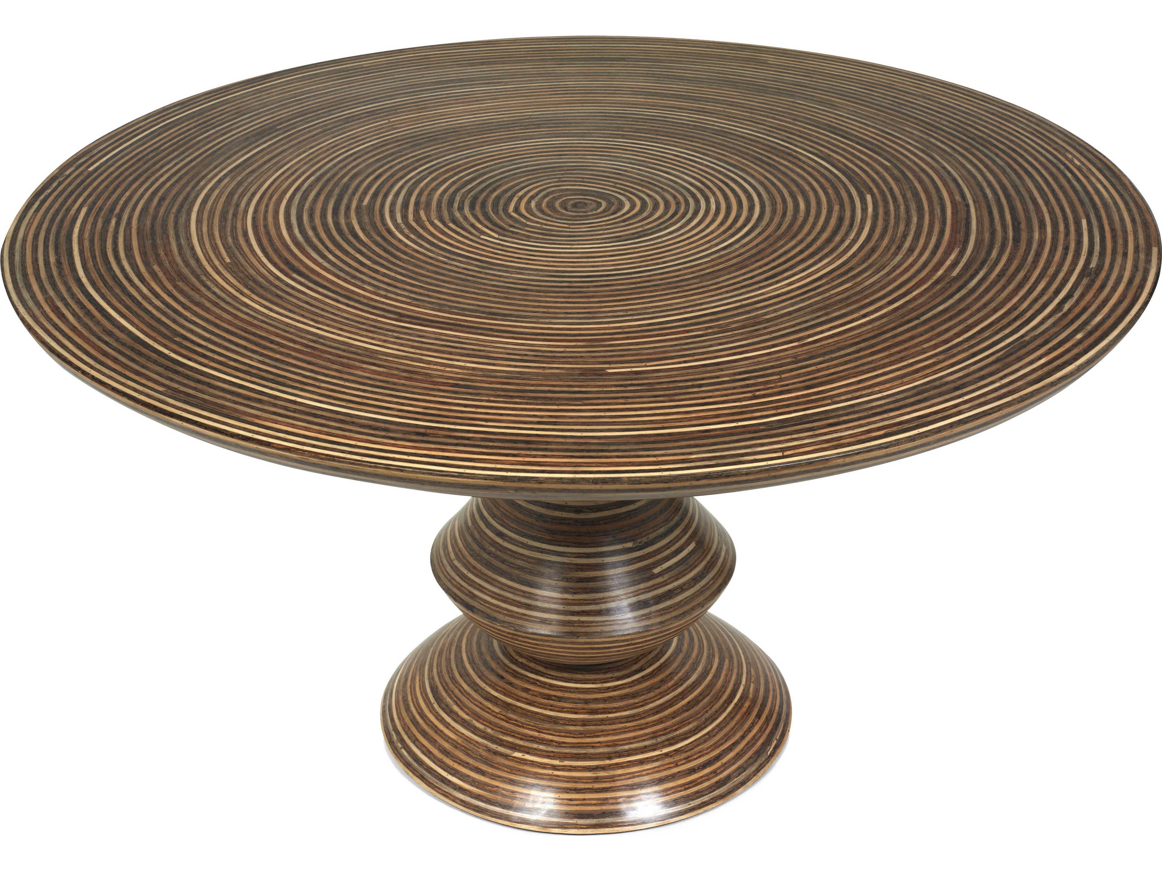 Oggetti Showtime Round Wood Light And Brown Dining Table