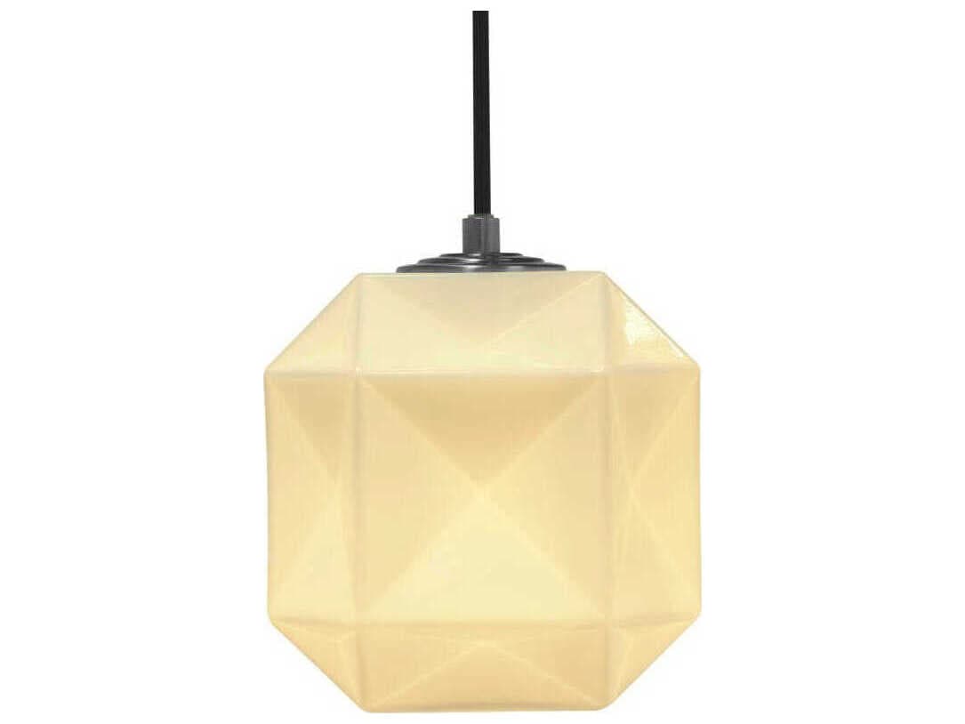 Oggetti Mimo 1-Light White Glass Geometric Mini Pendant