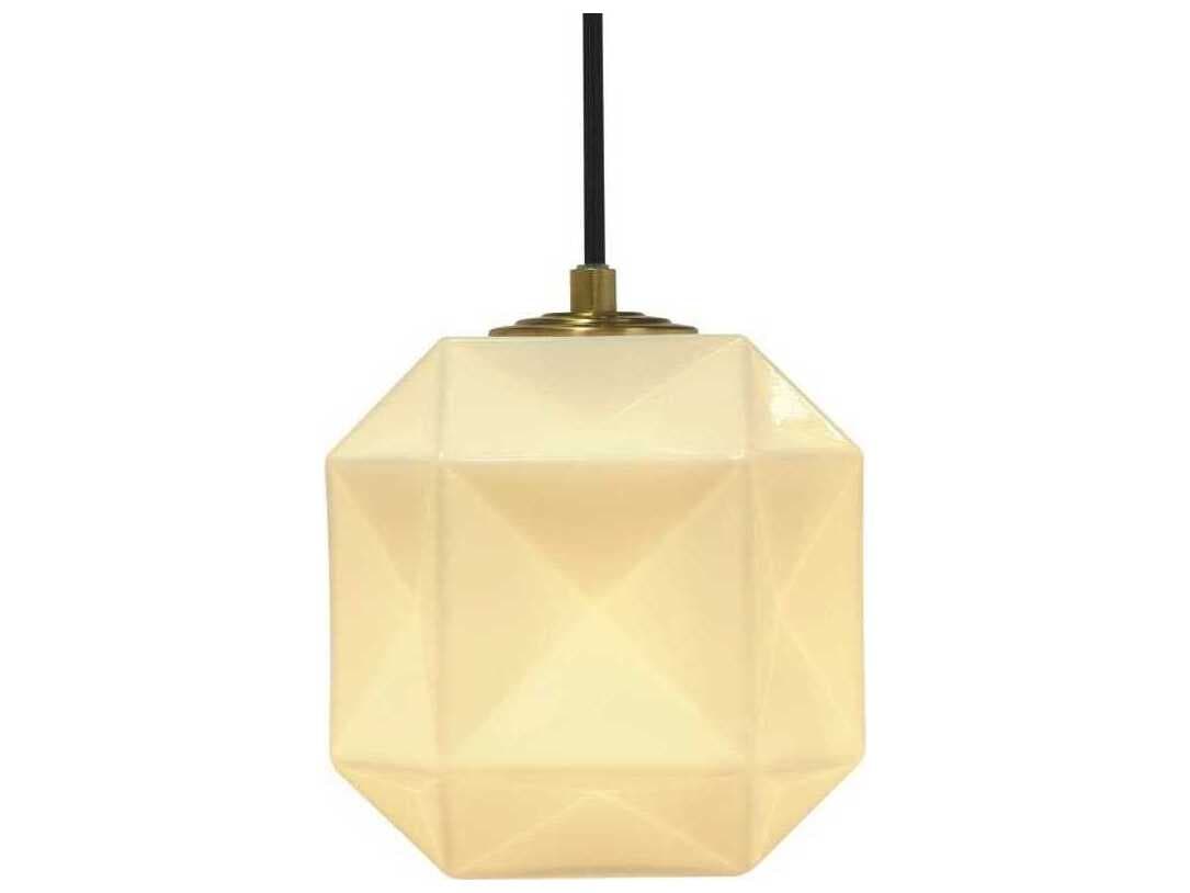Oggetti Mimo 1-Light White Glass Geometric Mini Pendant