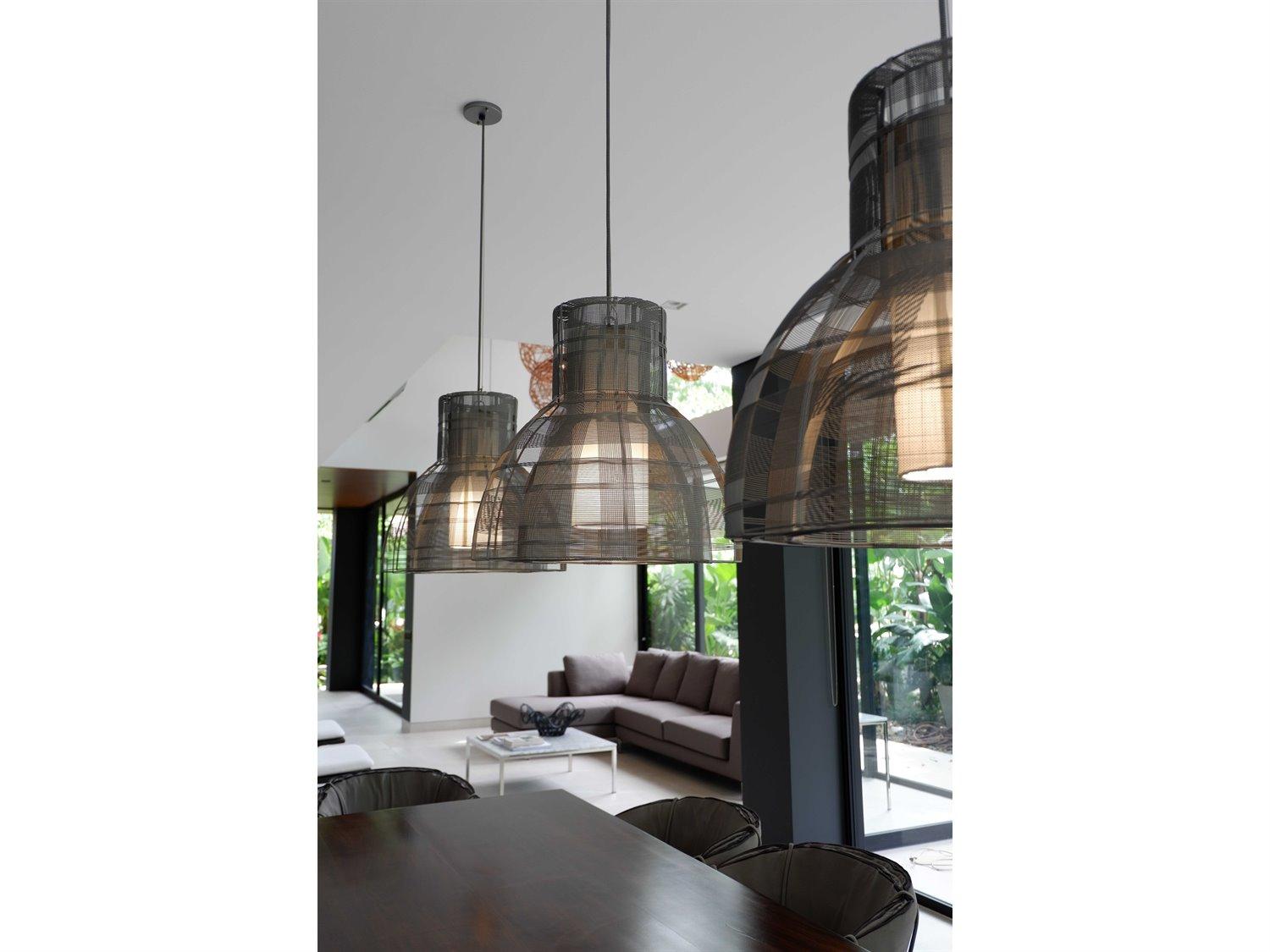 Oggetti Schema 1-Light Dark Grey Bell Pendant