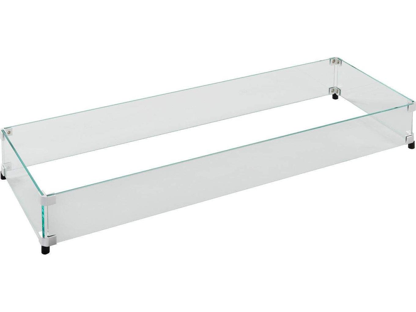 Outdoor Greatroom Tempered Glass Wind Guard for Wave Burner