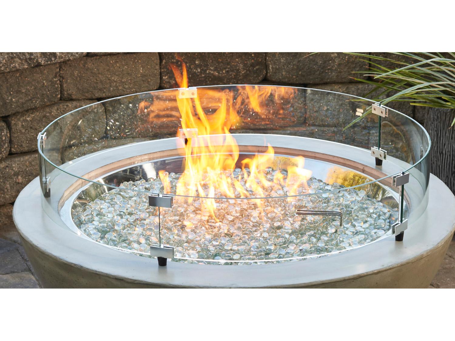 Outdoor Greatroom Classic 34'' Square Tempered Glass Wind Guard