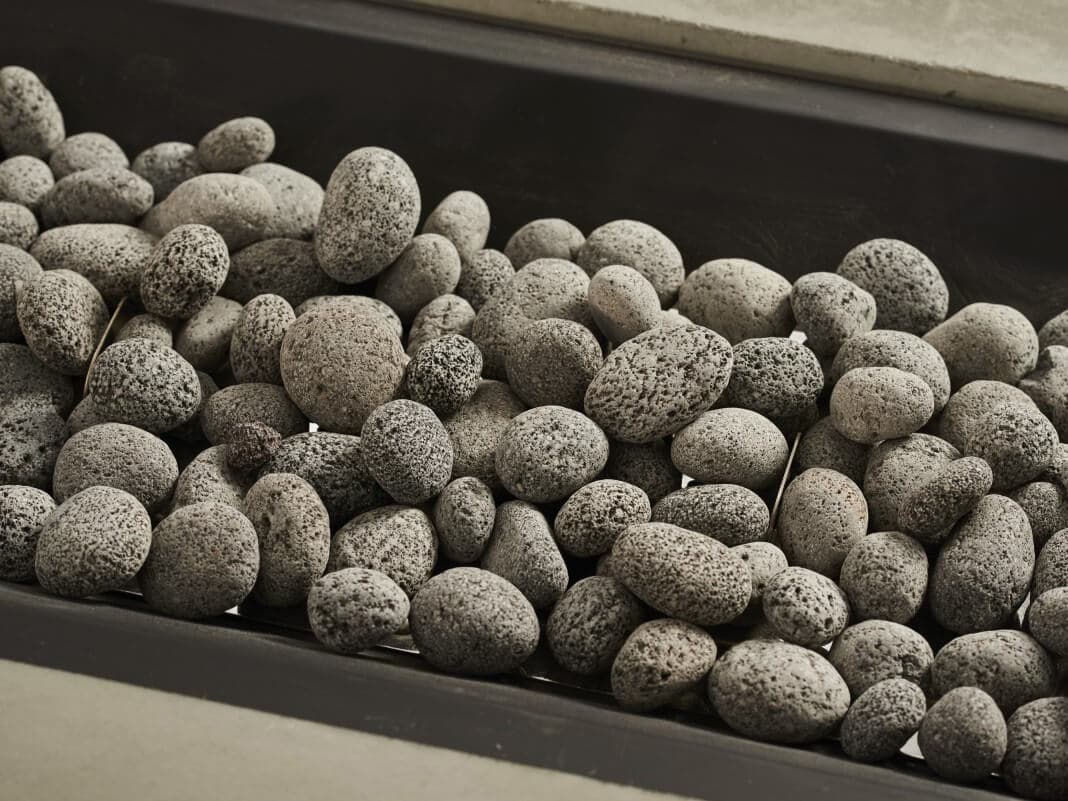 Outdoor Greatroom Tumbled Lava Rock