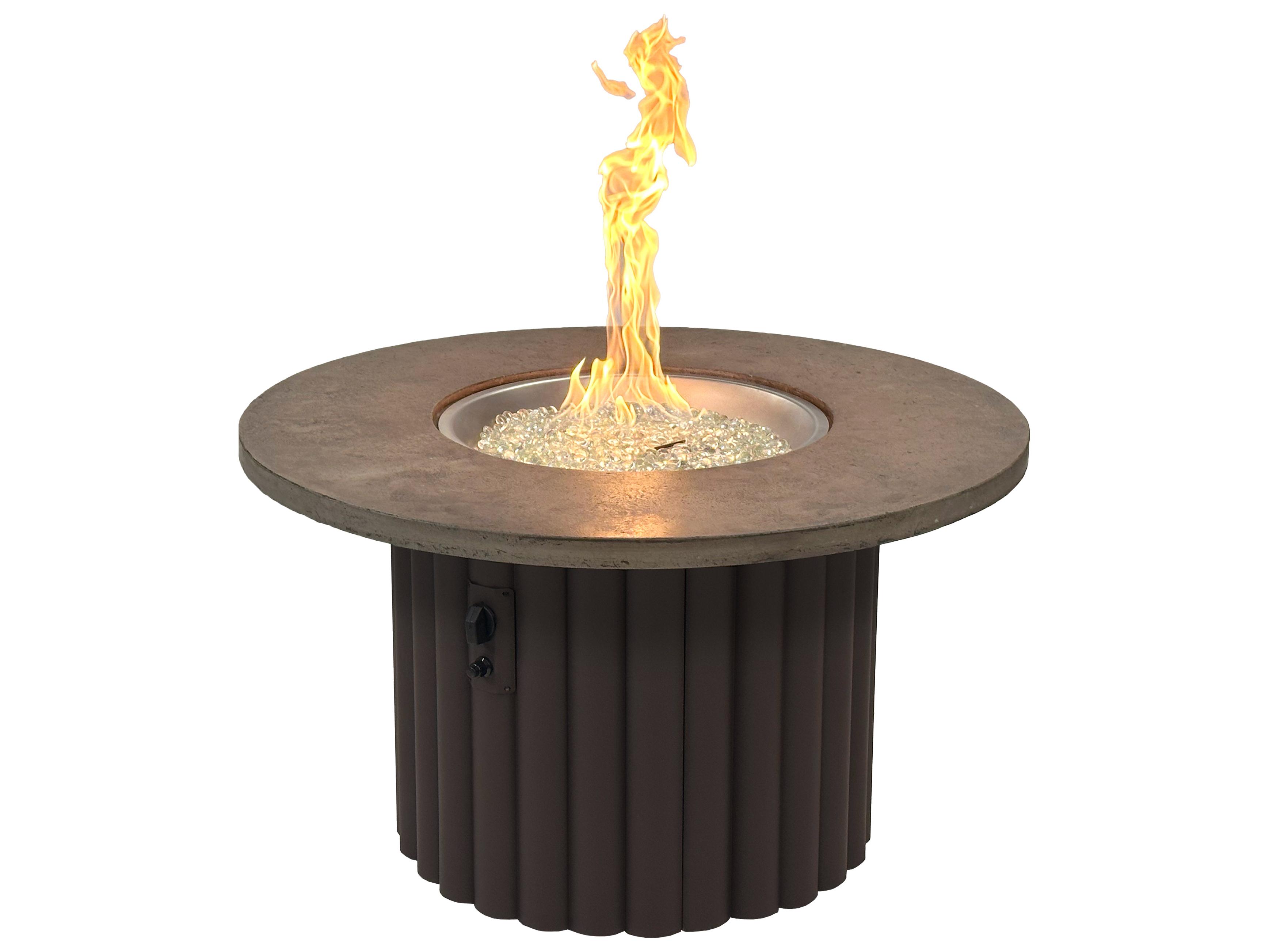 Outdoor Greatroom Reverie Cast Aluminum Round Fire Pit Table