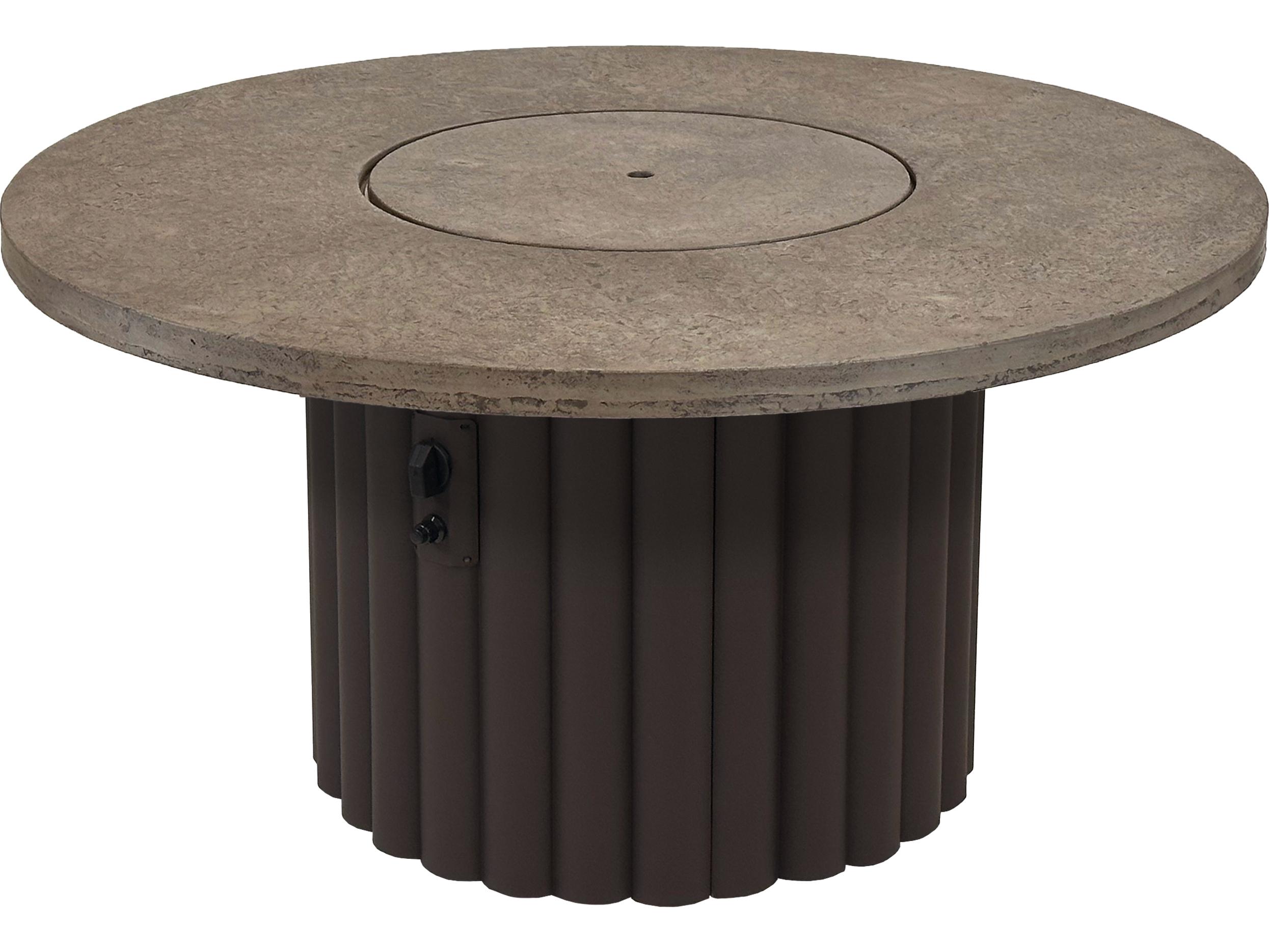 Outdoor Greatroom Reverie Cast Aluminum Round Fire Pit Table