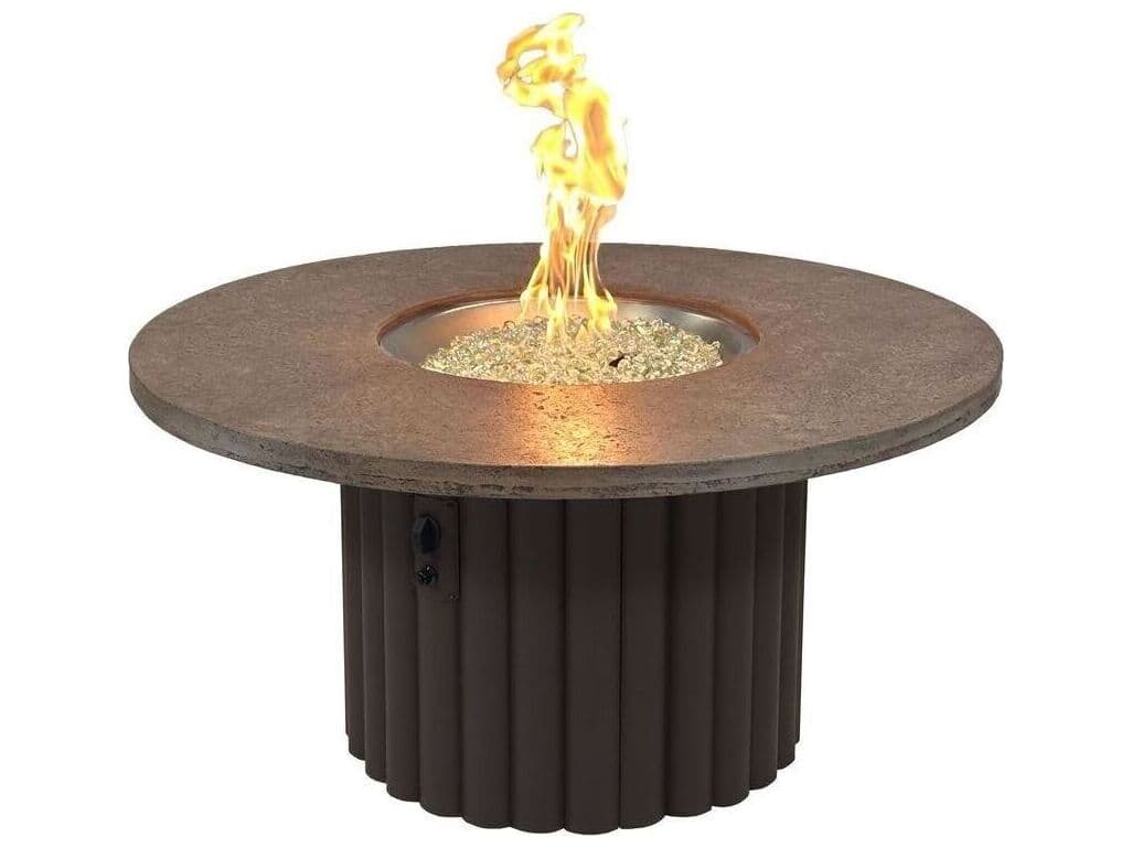 Outdoor Greatroom Reverie Cast Aluminum Round Fire Pit Table