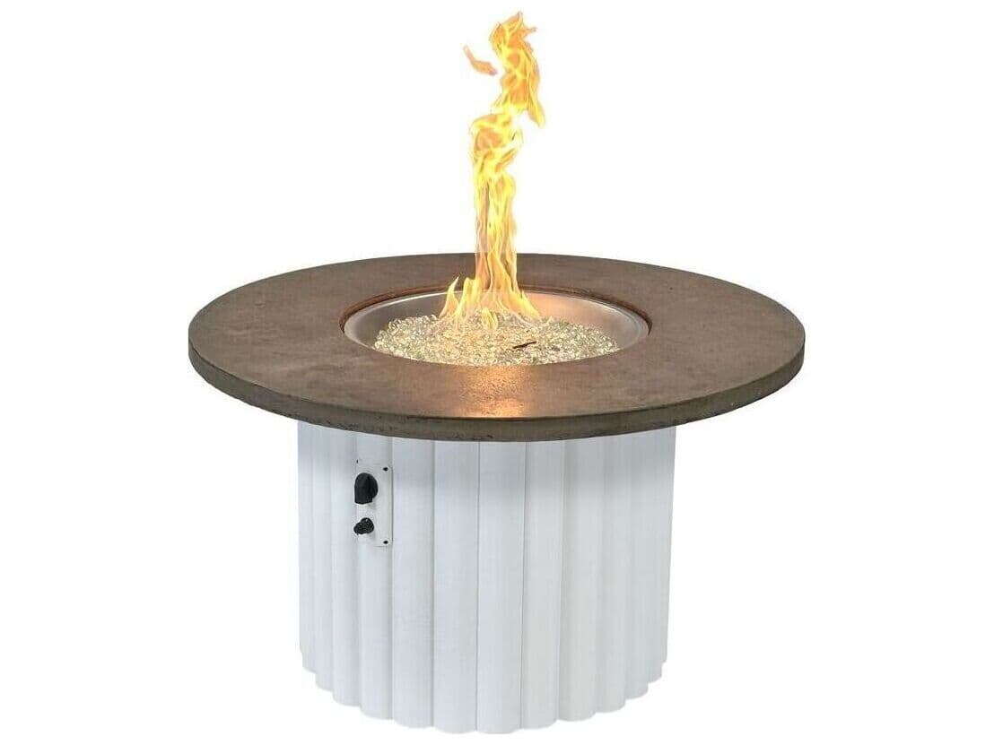 Outdoor Greatroom Reverie Cast Aluminum Round Fire Pit Table