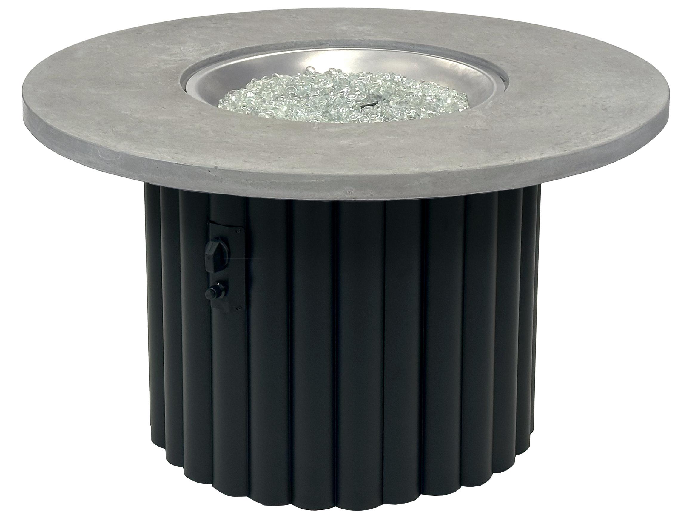 Outdoor Greatroom Reverie Cast Aluminum Round Fire Pit Table