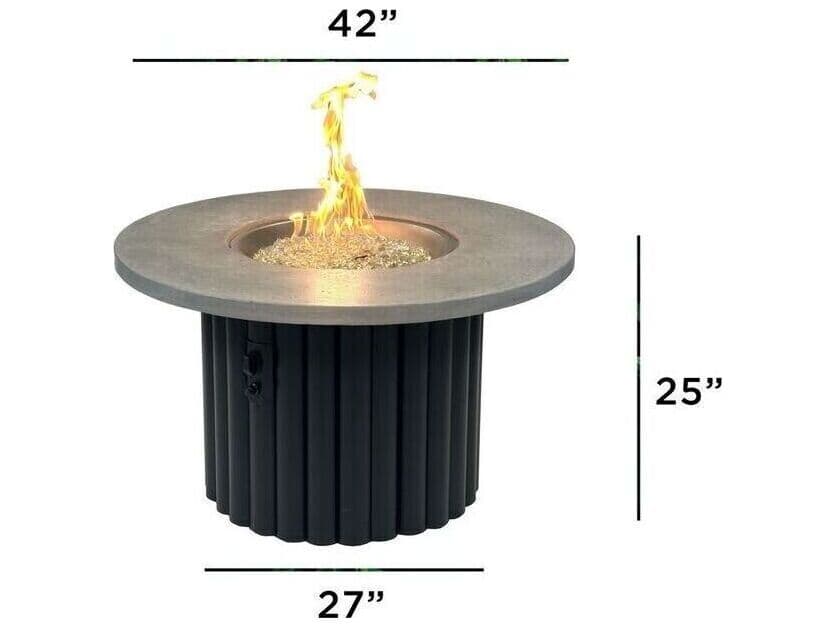 Outdoor Greatroom Reverie Cast Aluminum Round Fire Pit Table