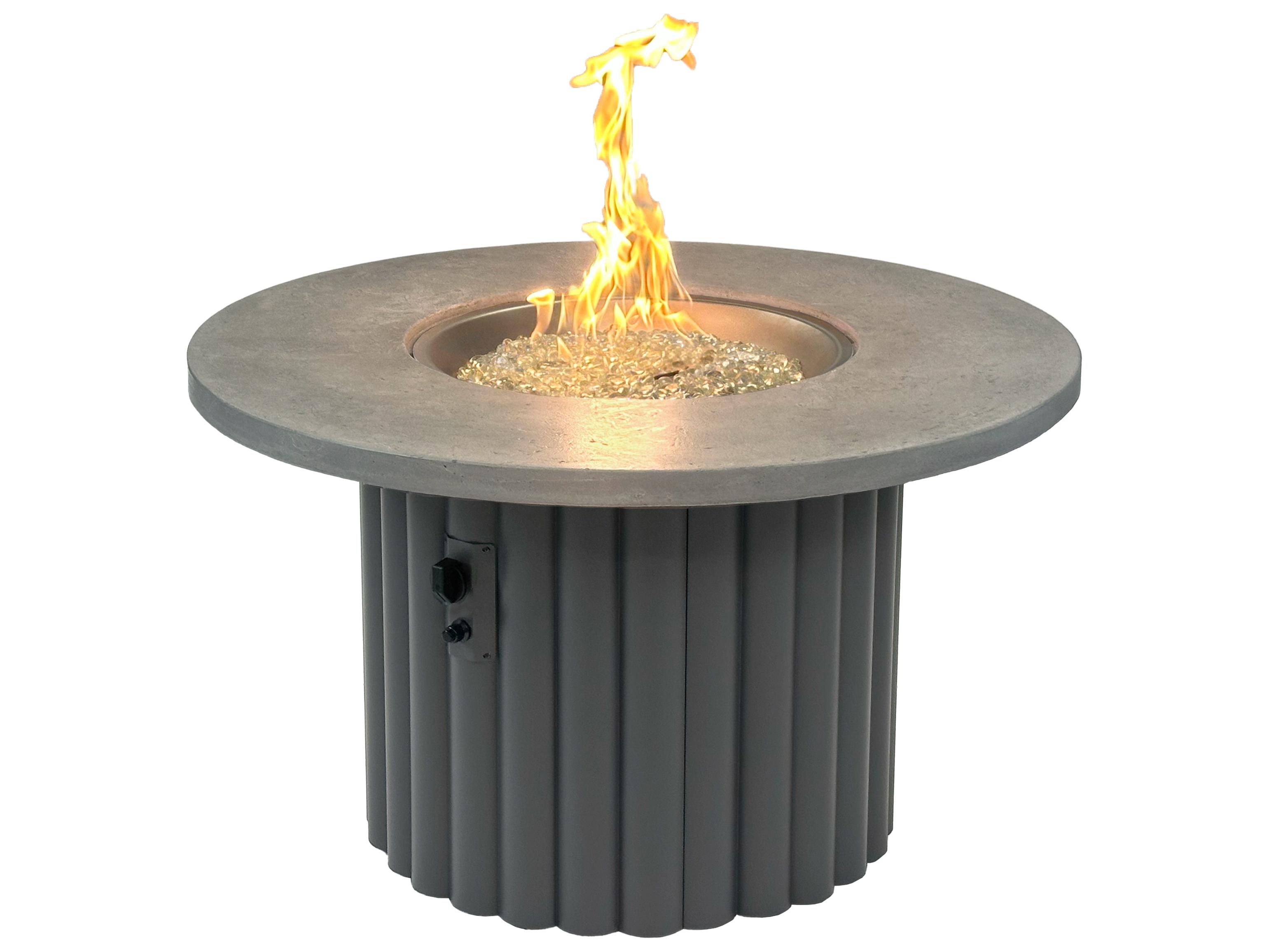 Outdoor Greatroom Reverie Cast Aluminum Round Fire Pit Table