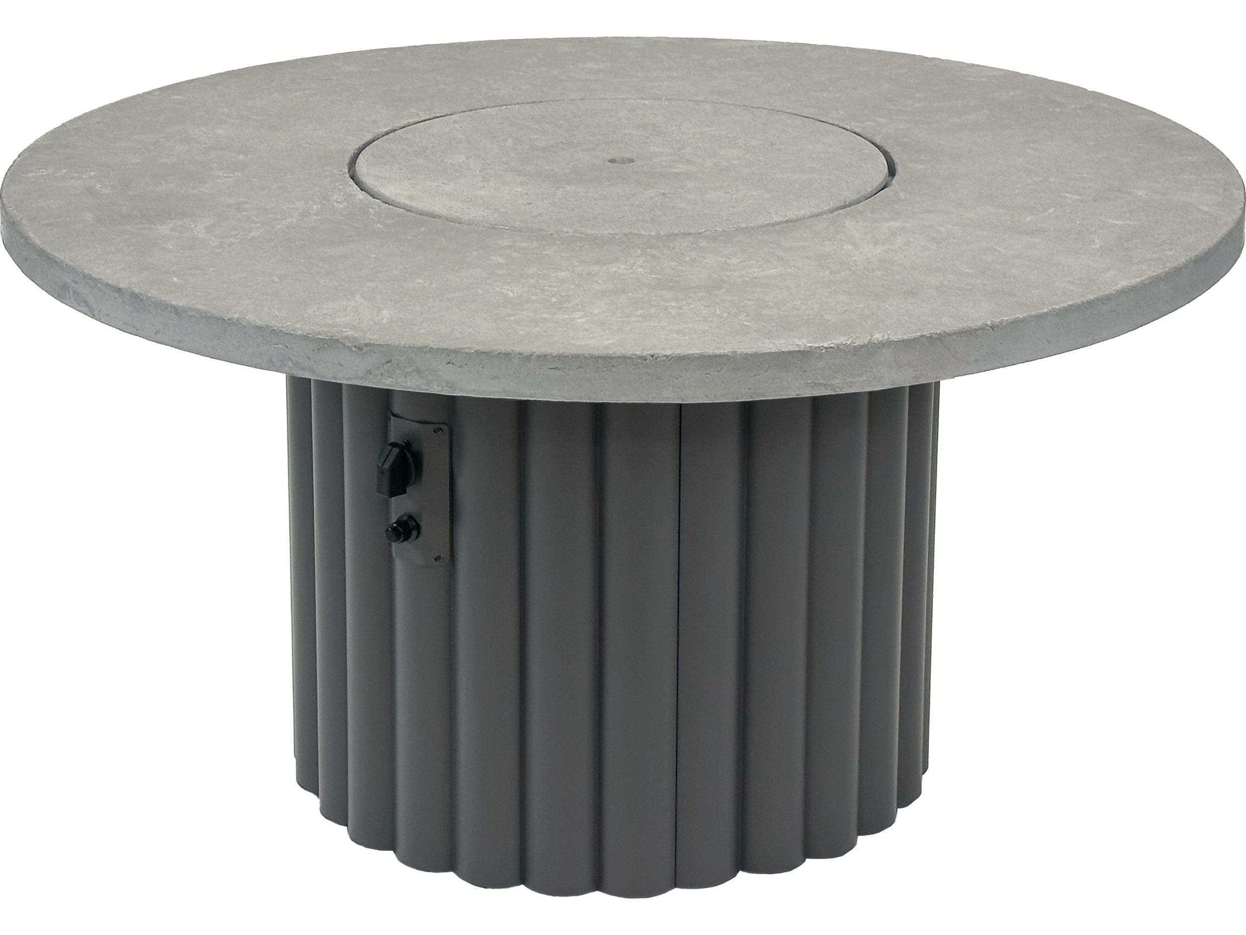 Outdoor Greatroom Reverie Cast Aluminum Round Fire Pit Table