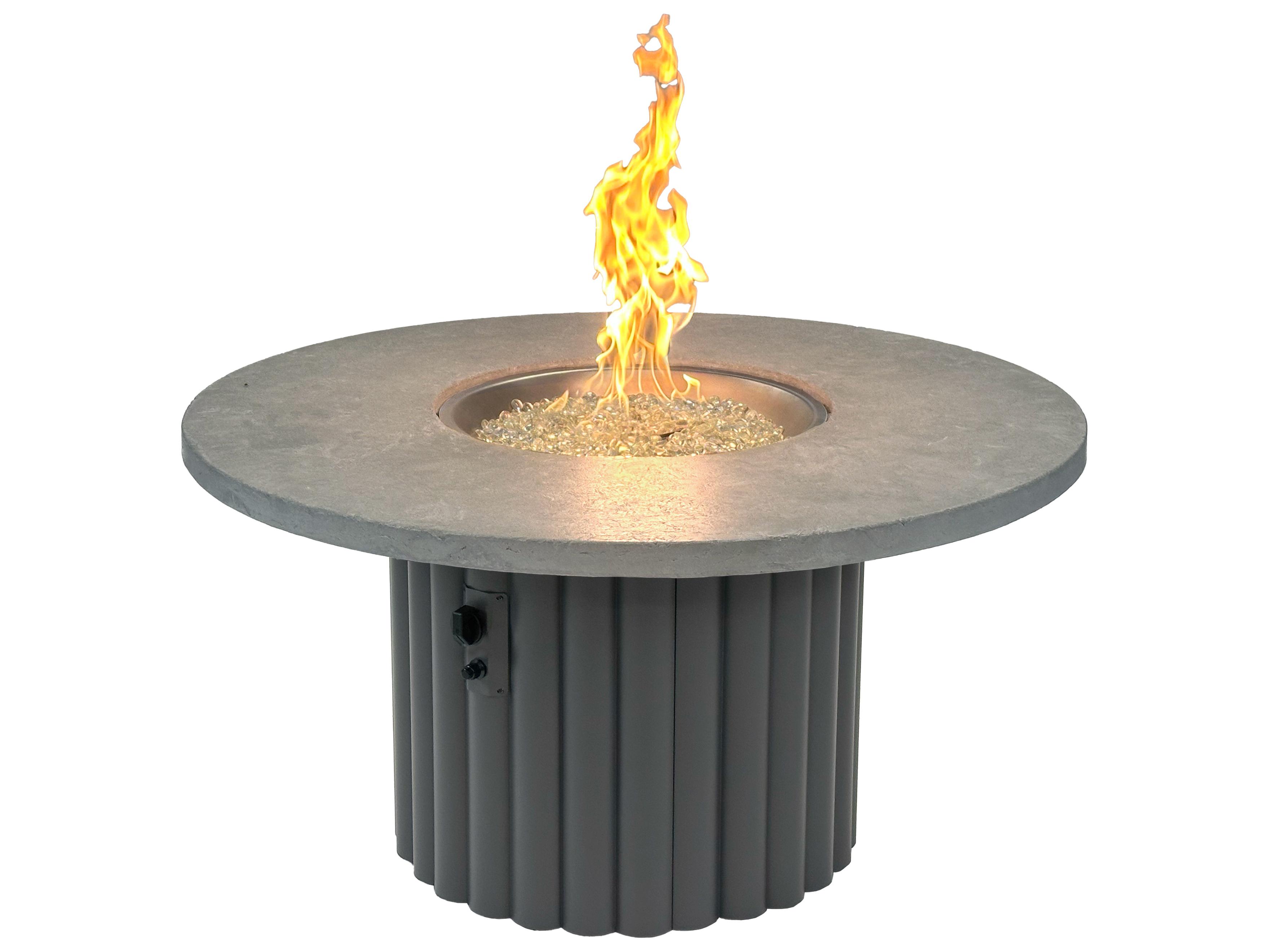 Outdoor Greatroom Reverie Cast Aluminum Round Fire Pit Table