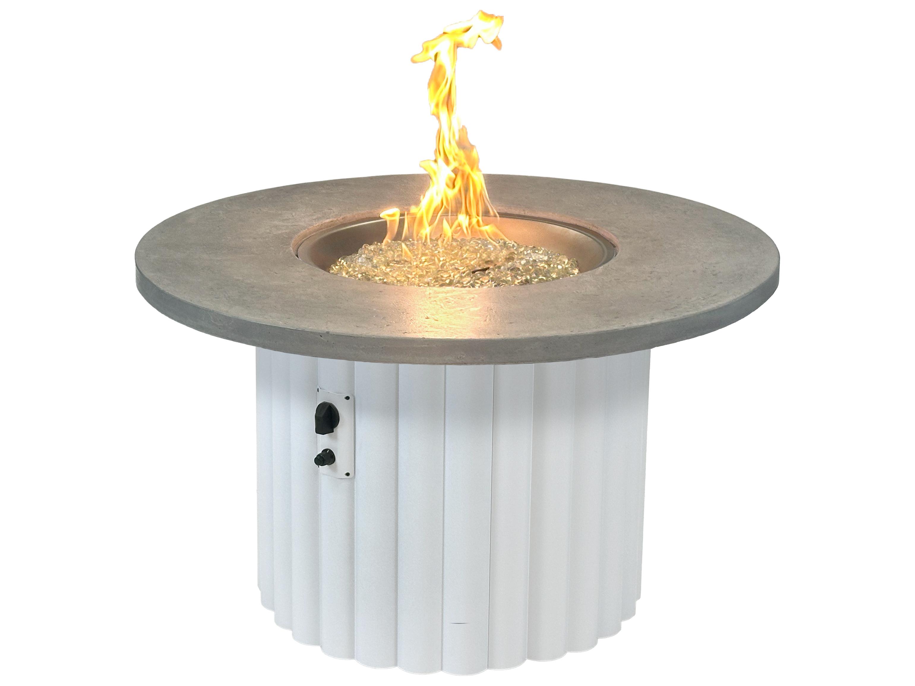 Outdoor Greatroom Reverie Cast Aluminum Round Fire Pit Table