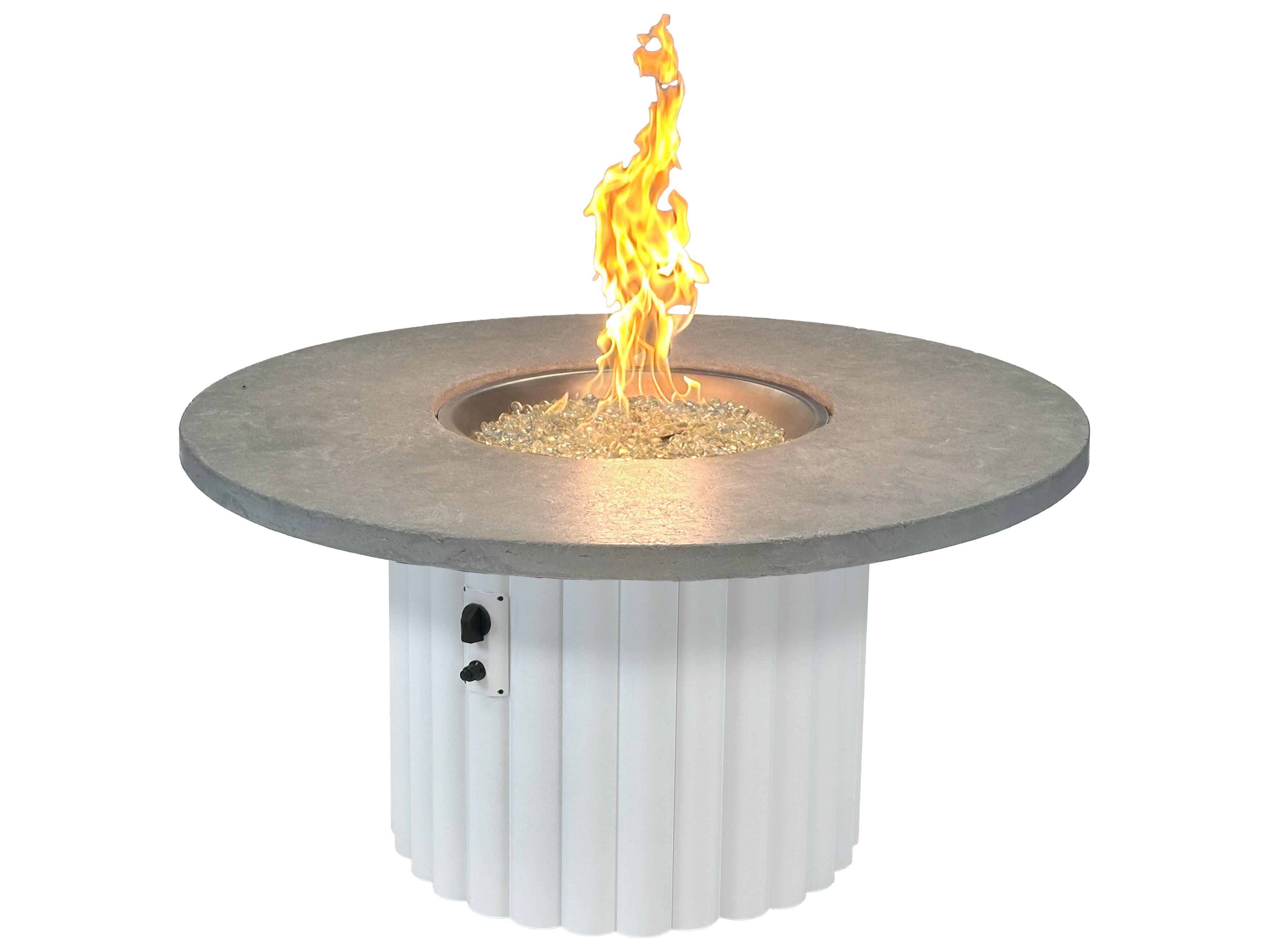 Outdoor Greatroom Reverie Cast Aluminum Round Fire Pit Table