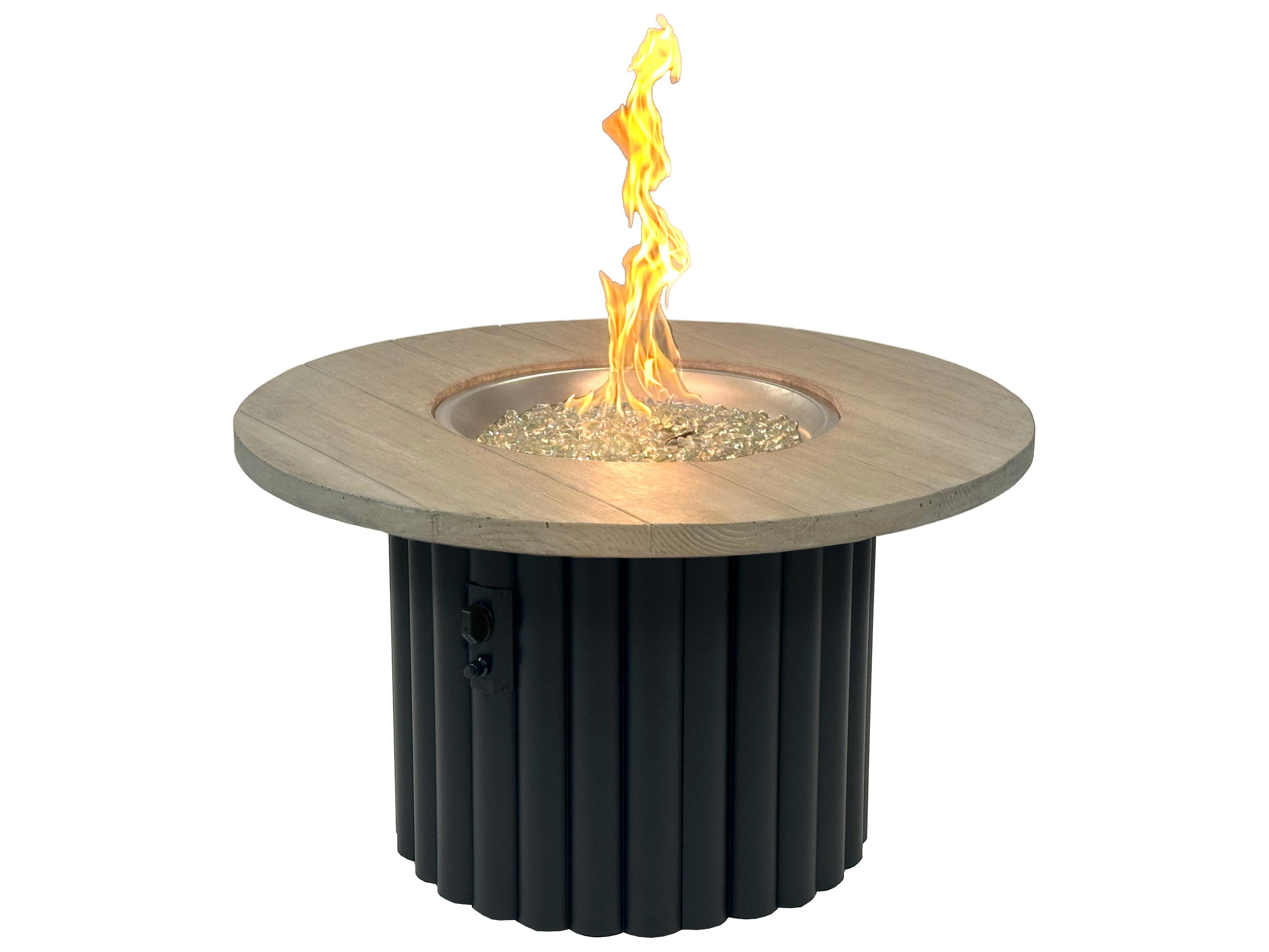 Outdoor Greatroom Reverie Cast Aluminum Round Fire Pit Table