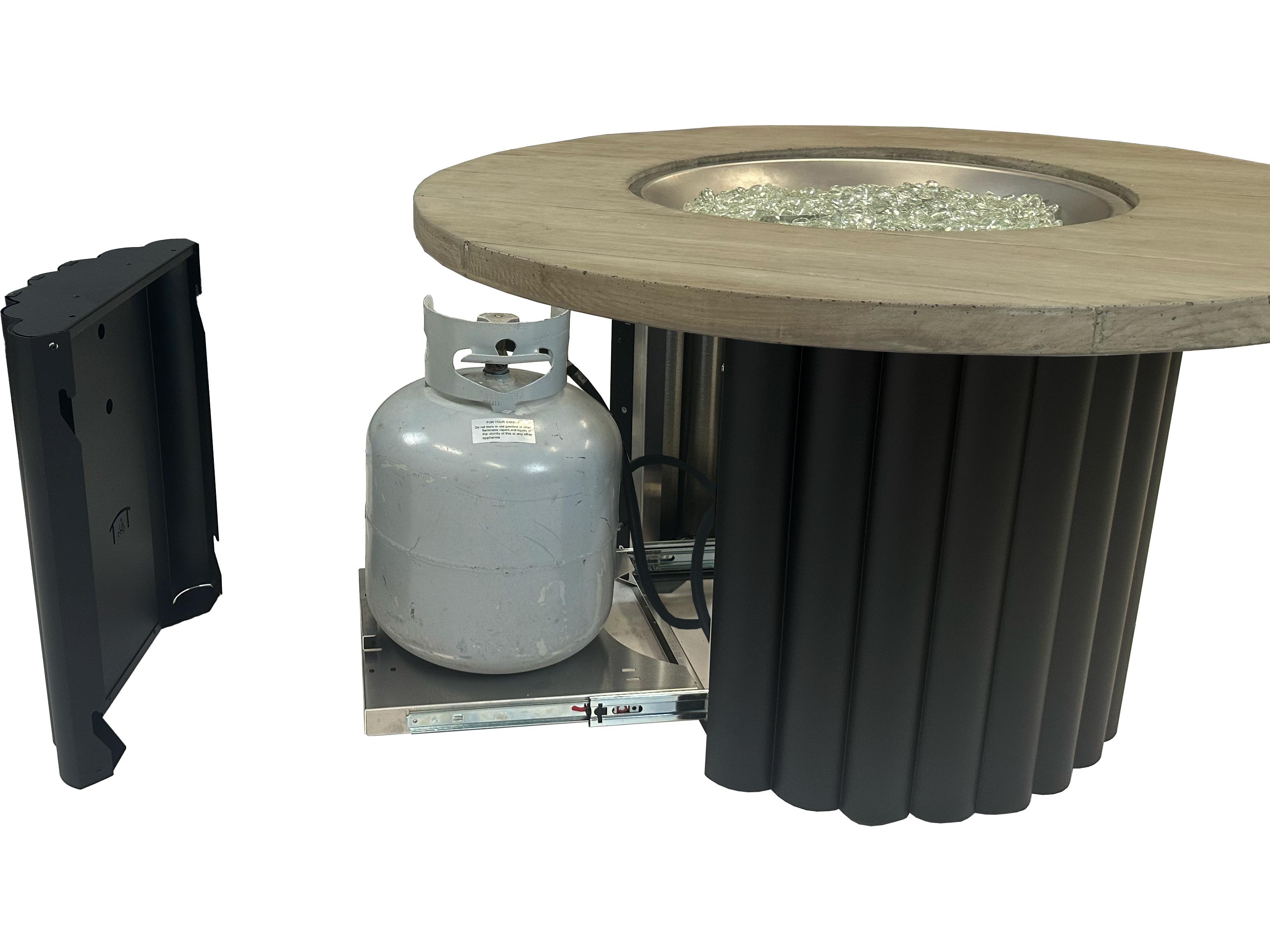 Outdoor Greatroom Reverie Cast Aluminum Round Fire Pit Table