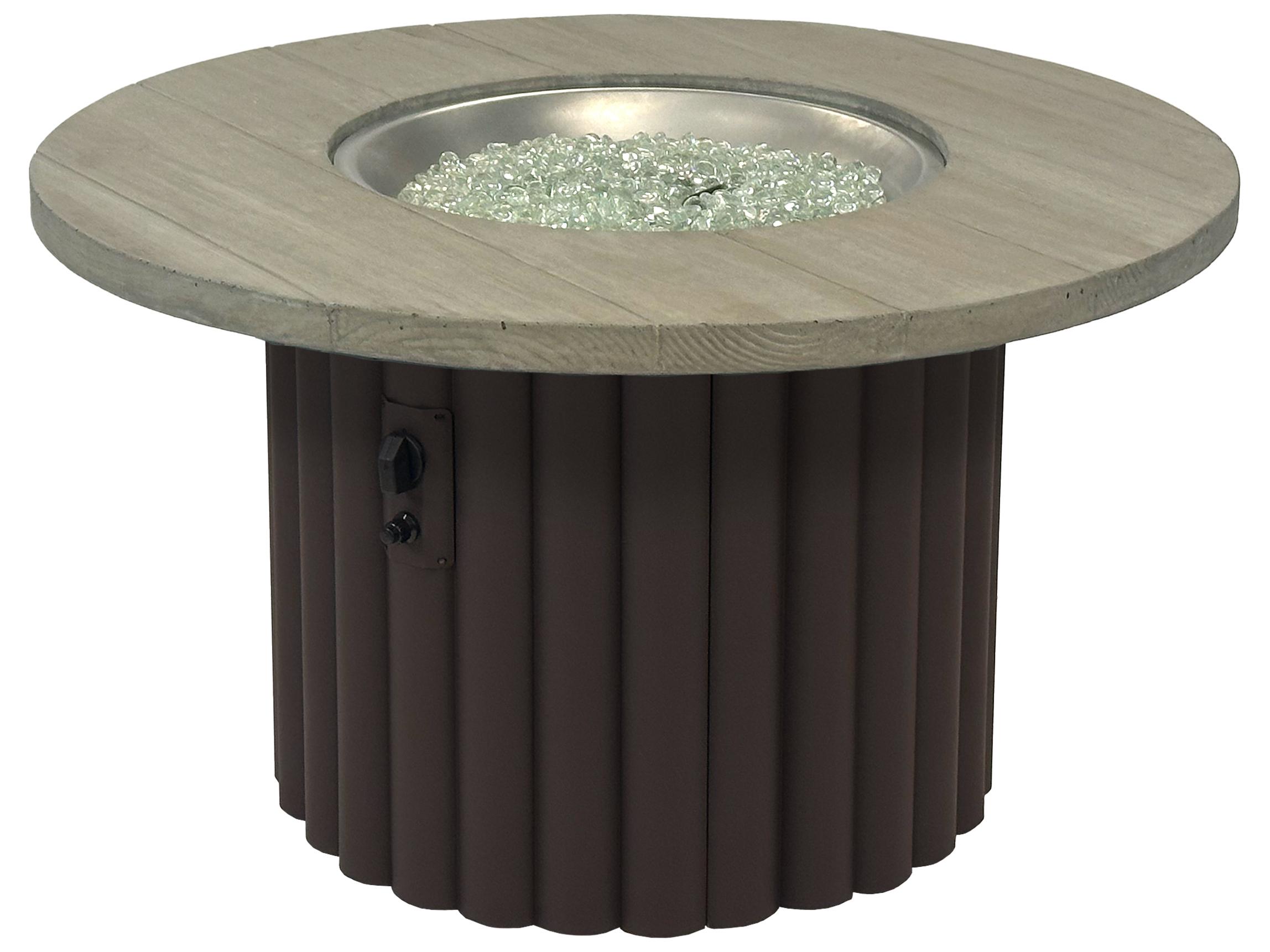 Outdoor Greatroom Reverie Cast Aluminum Round Fire Pit Table