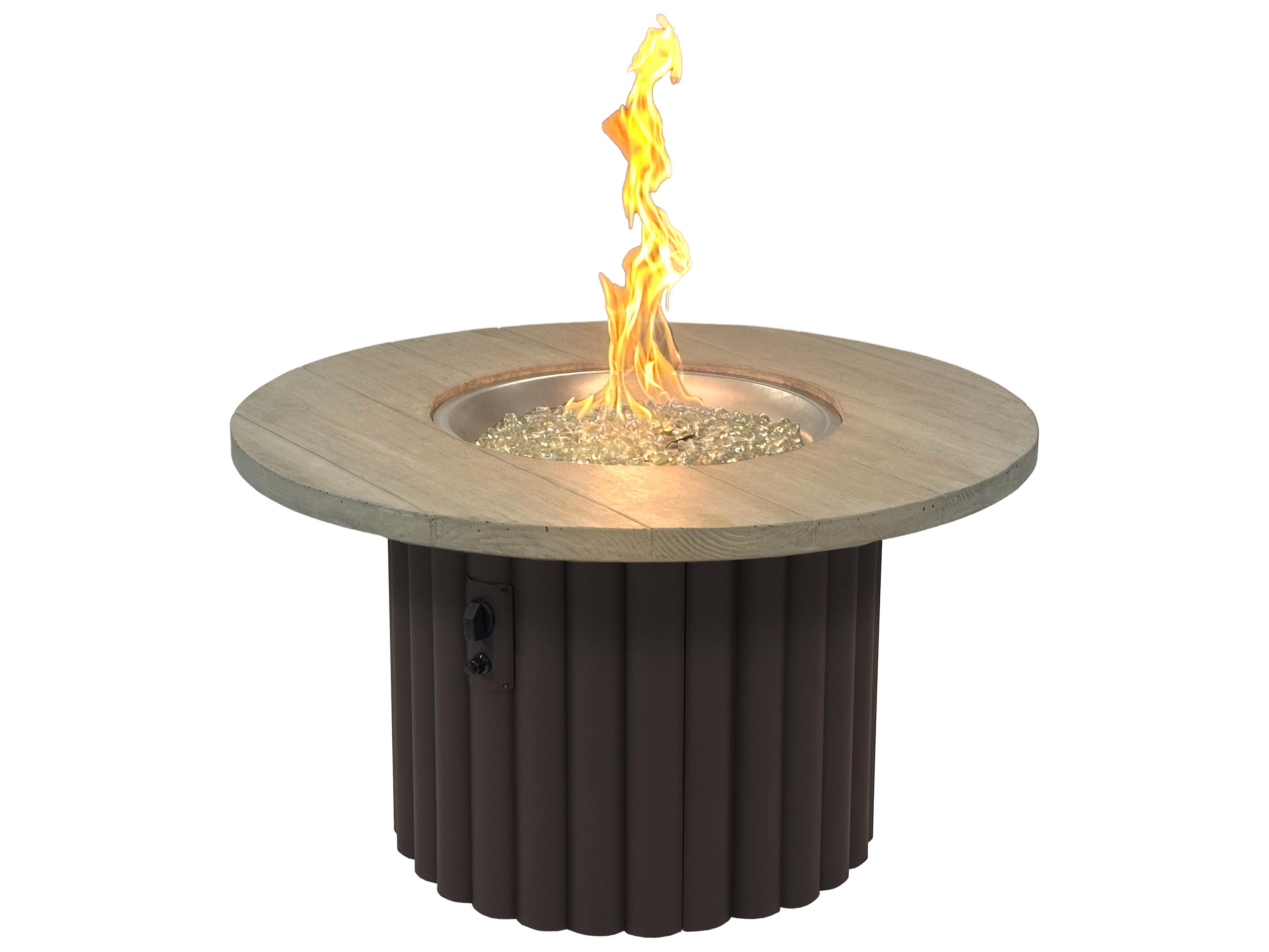 Outdoor Greatroom Reverie Cast Aluminum Round Fire Pit Table